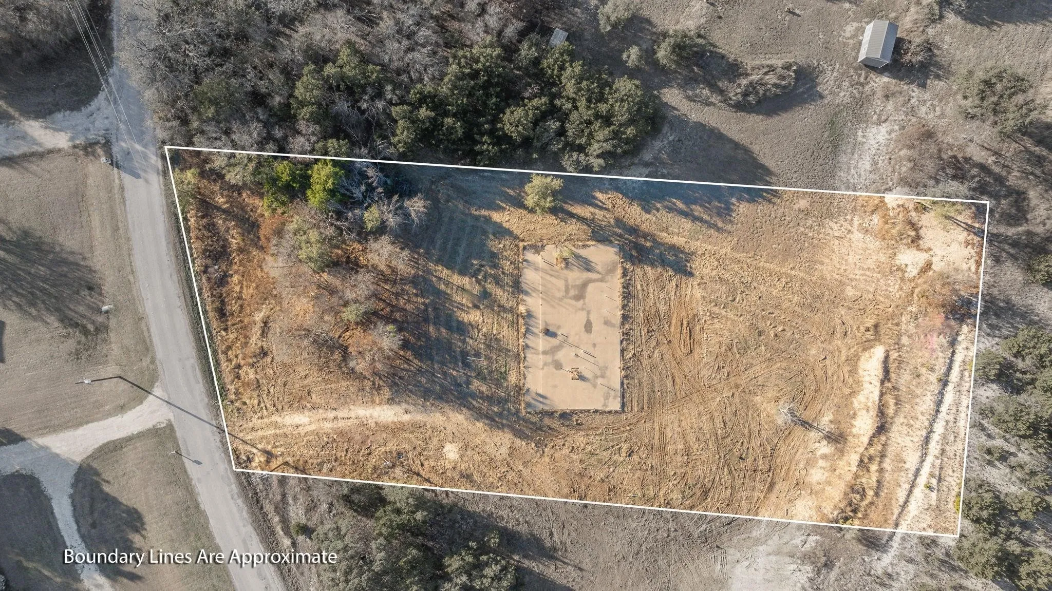 Aerial view of property's location featuring property boundaries highlighted