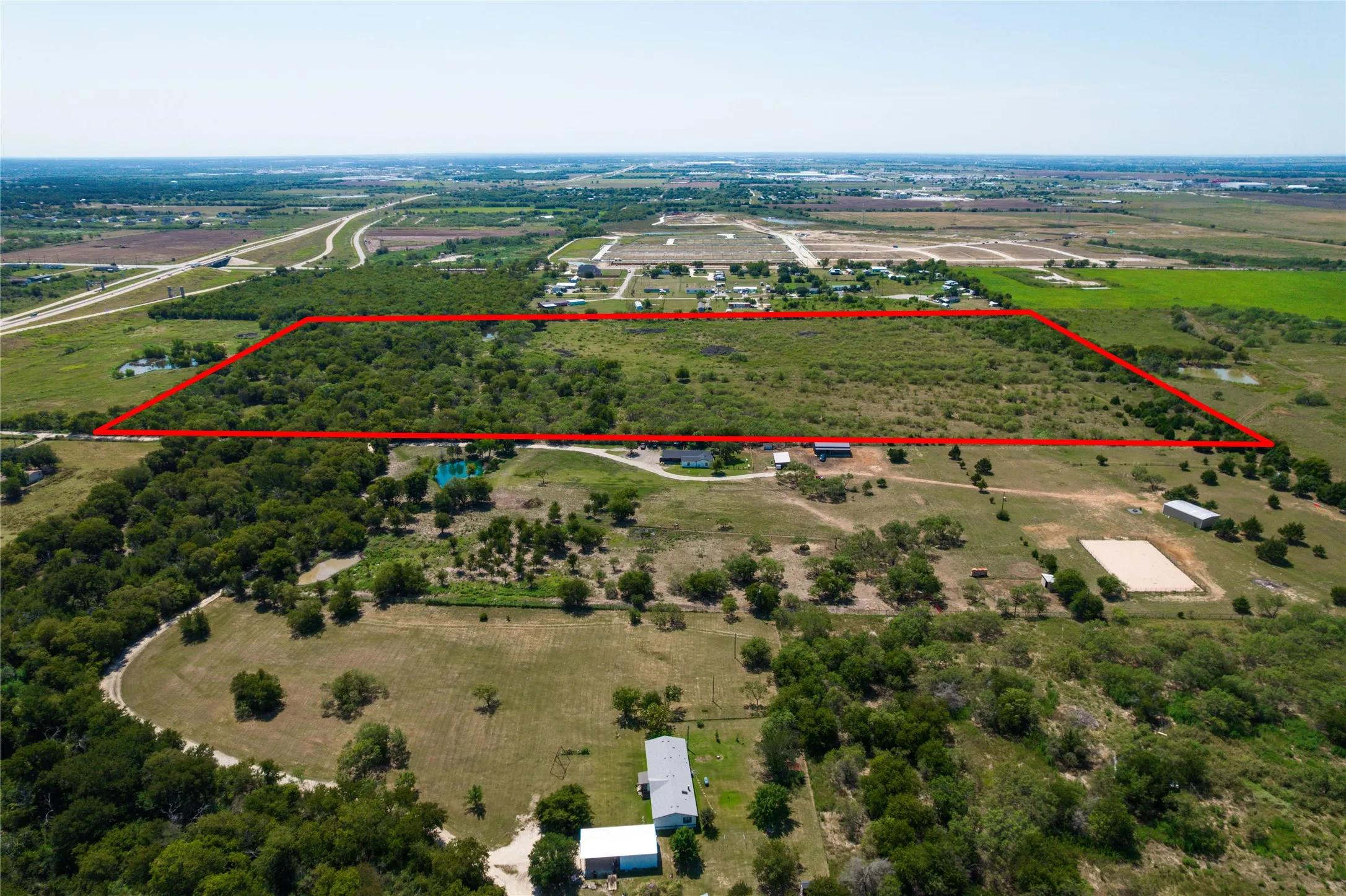 View of rural area with property parcel outlined