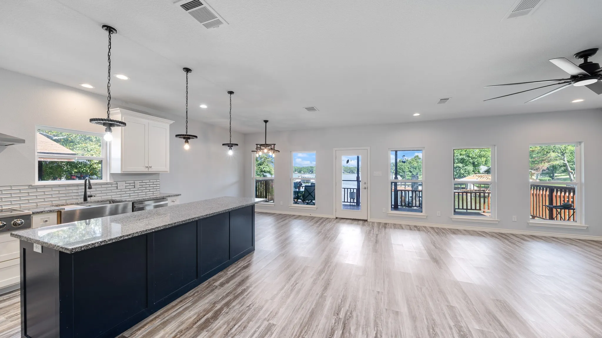 Huge Open Floor Plan Overlooking the Lake