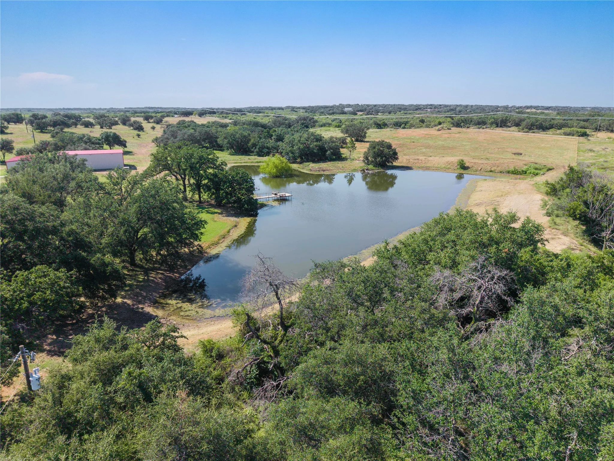 View of rural area with a nearby body of water
