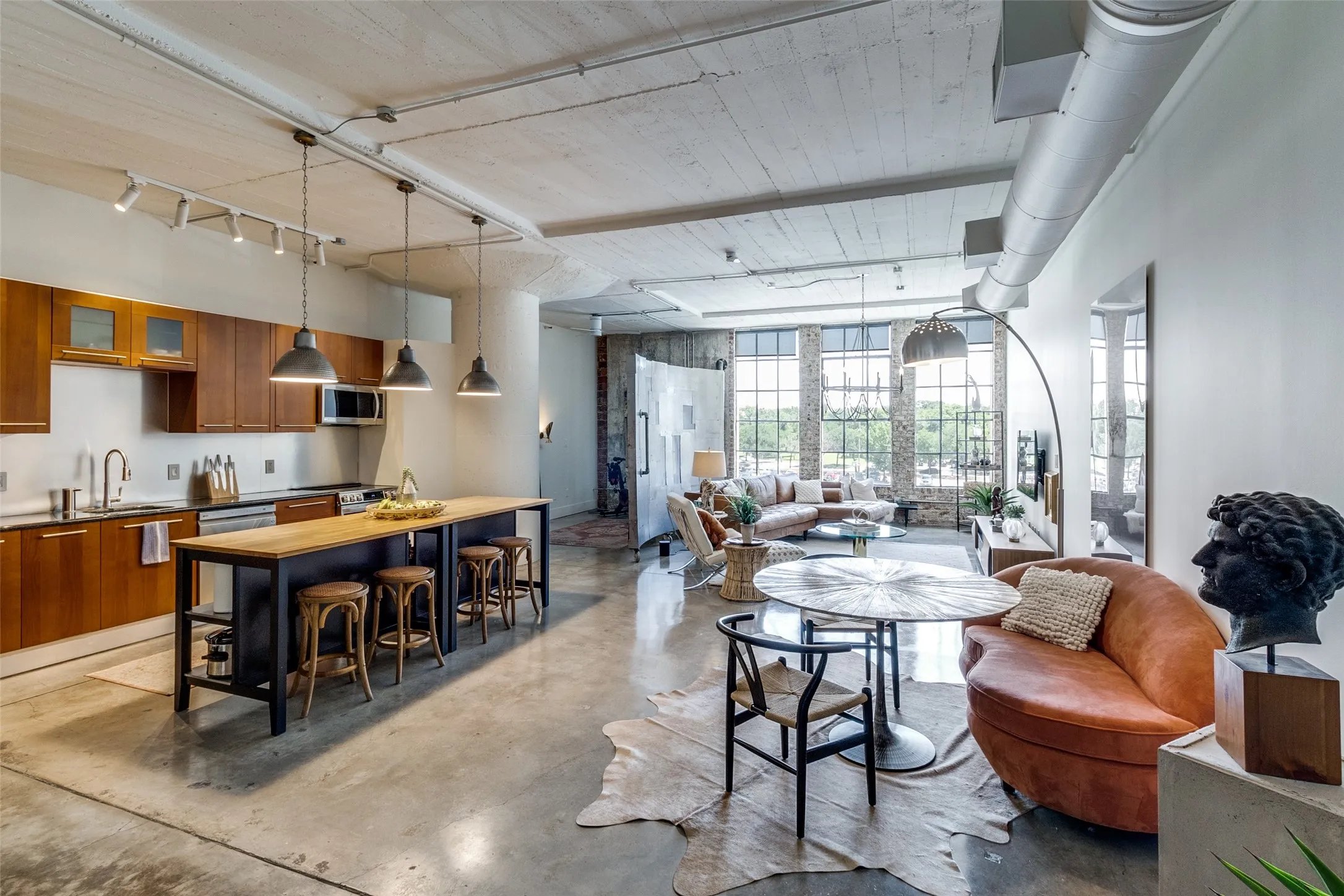 Entry View of Kitchen and Living areas