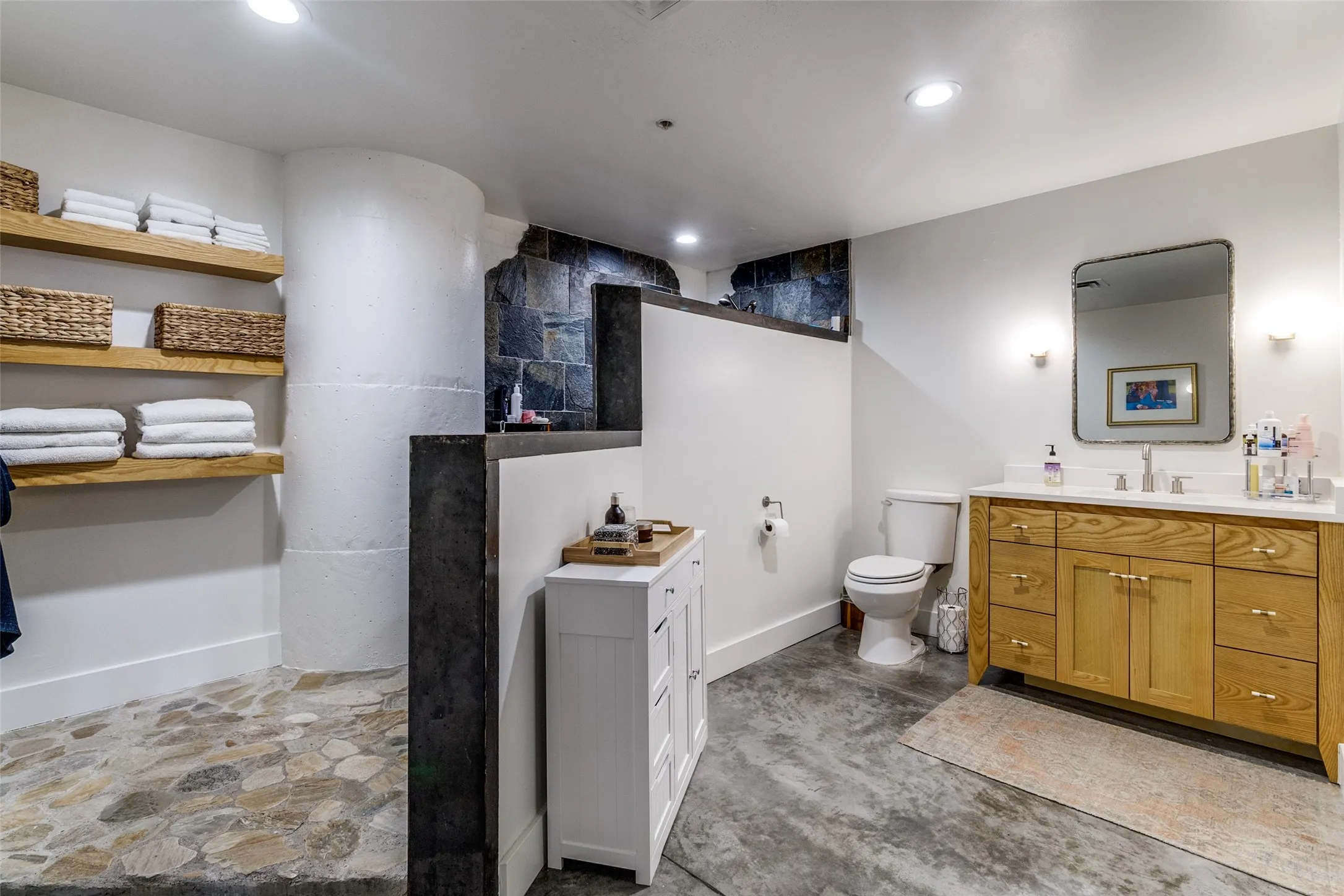 Fabulous bathroom with custom walk in shower