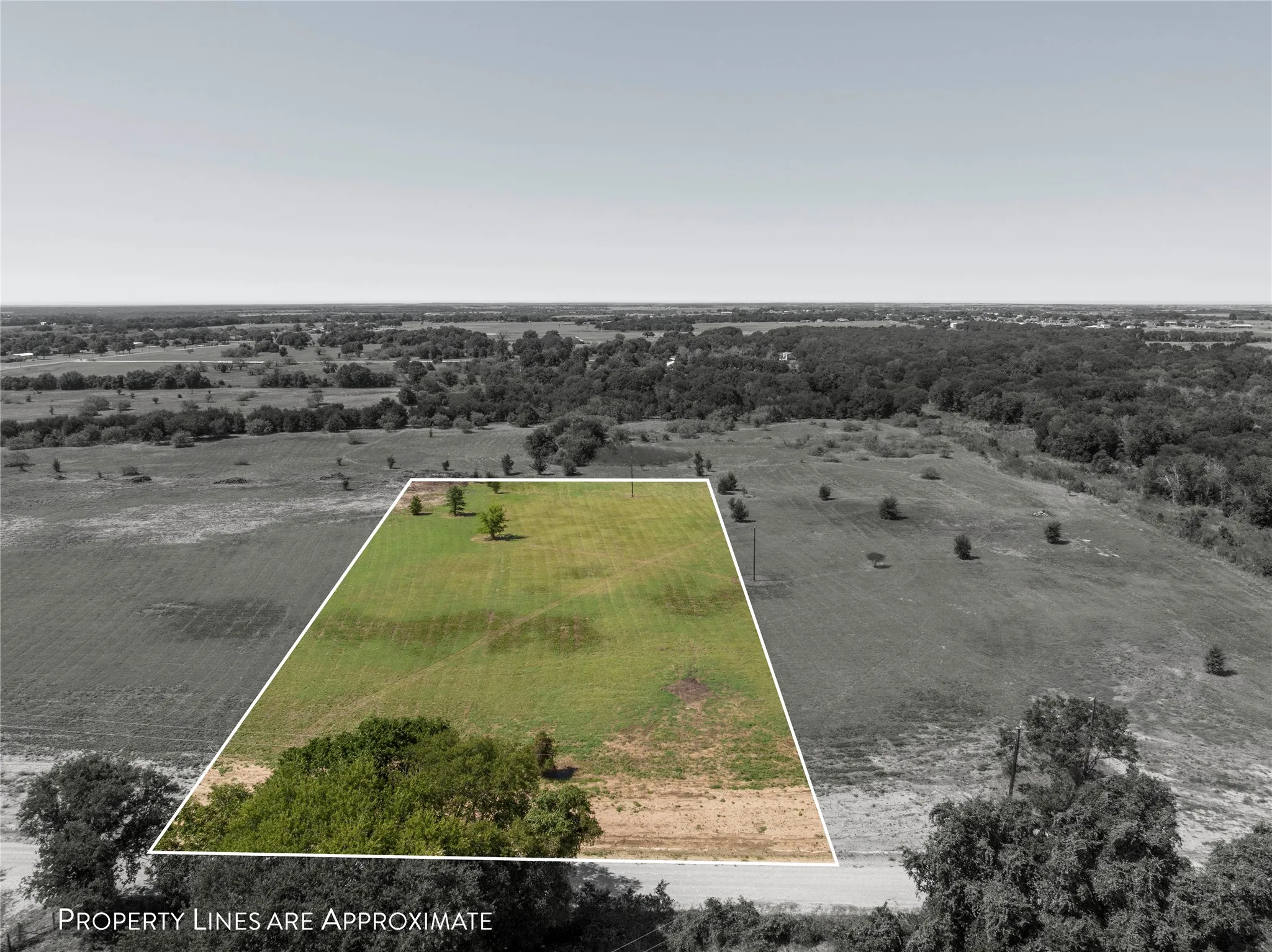 View of rural area featuring property parcel outlined