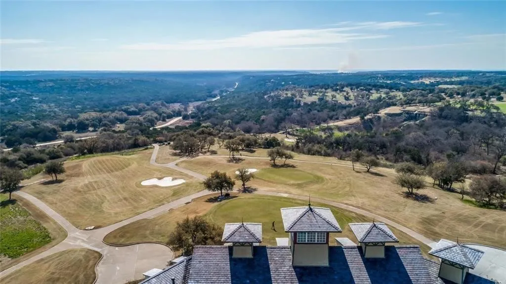 Drone / aerial view of a golf course