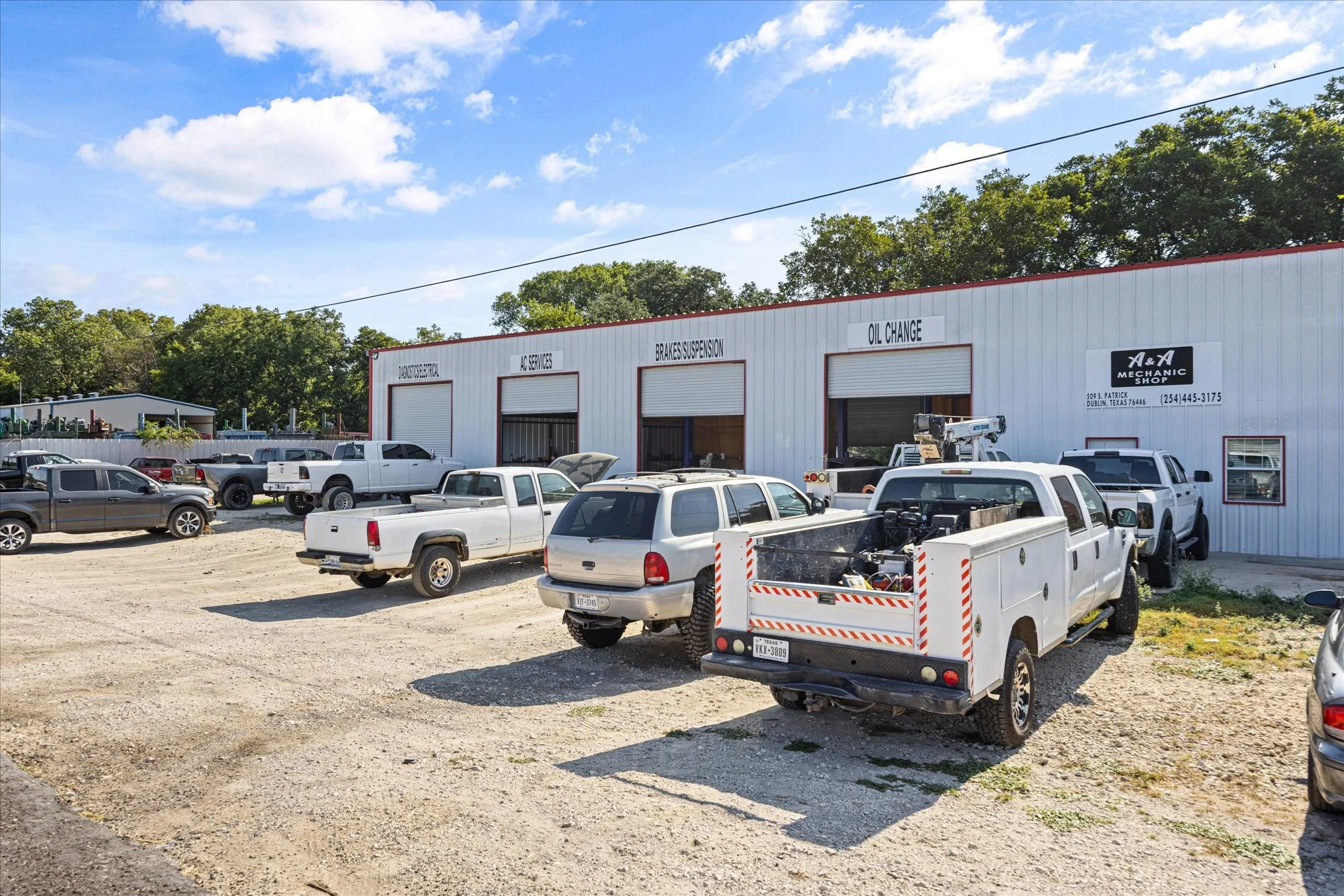 View of uncovered parking lot