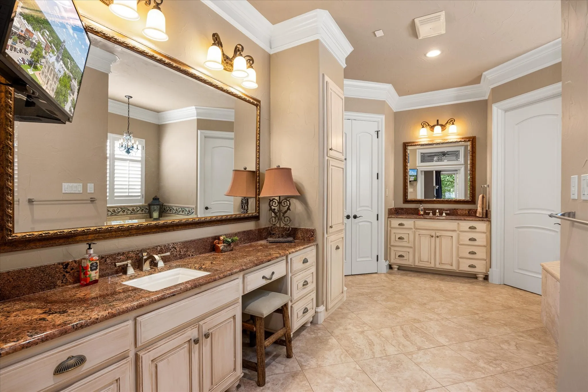 Heated floors in Primary bathroom