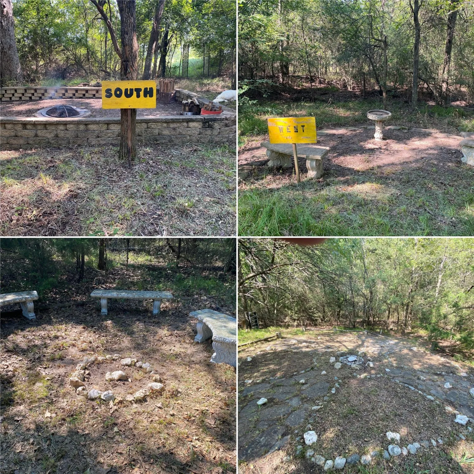 Several gardens on property