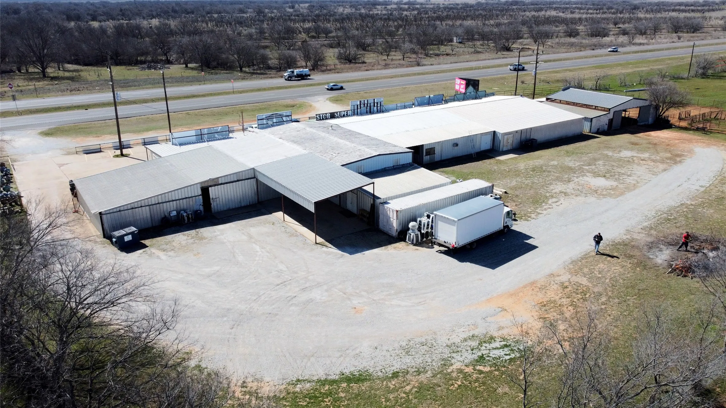 View from above of property