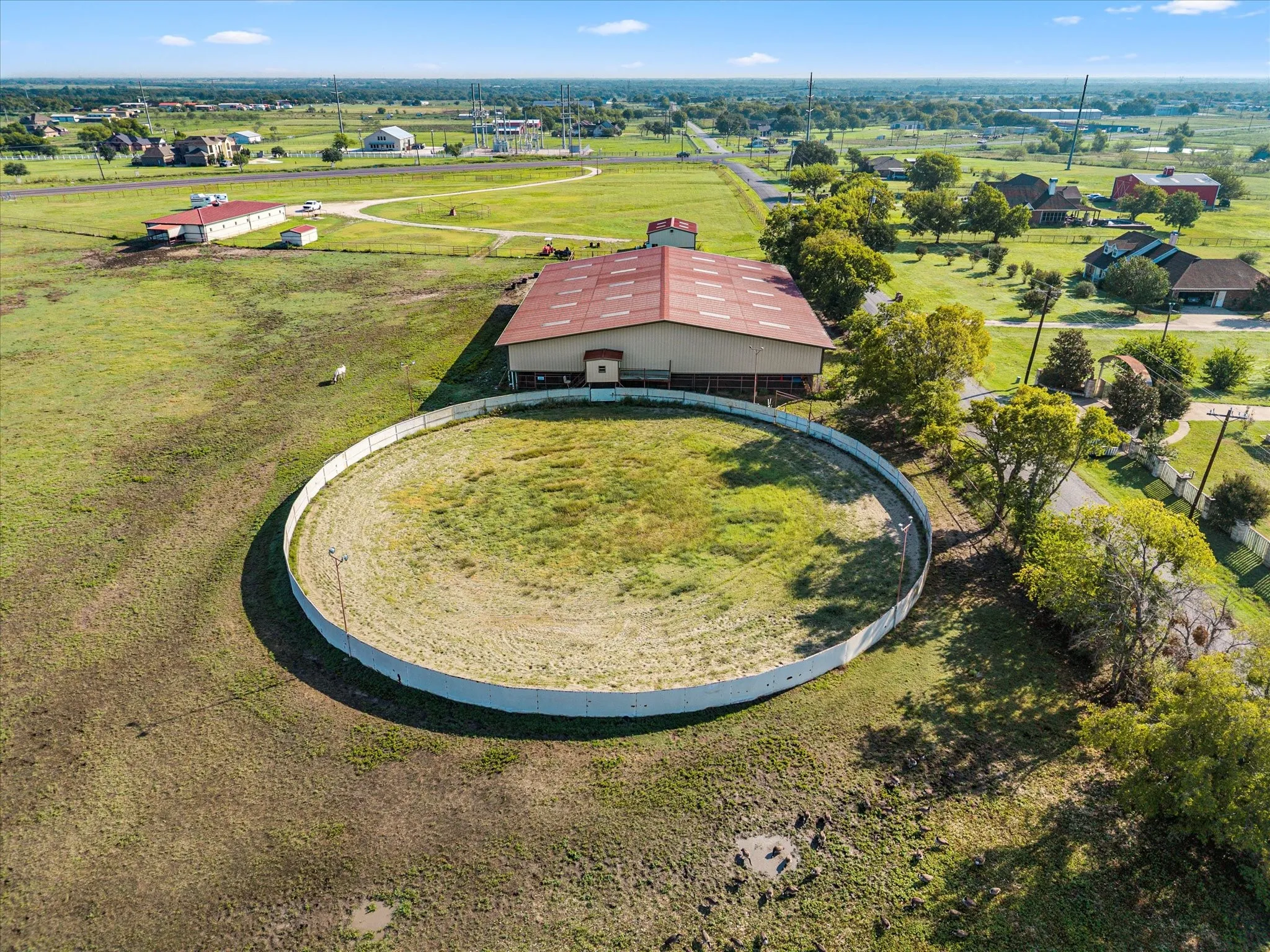 Outdoor arena off Covered arena