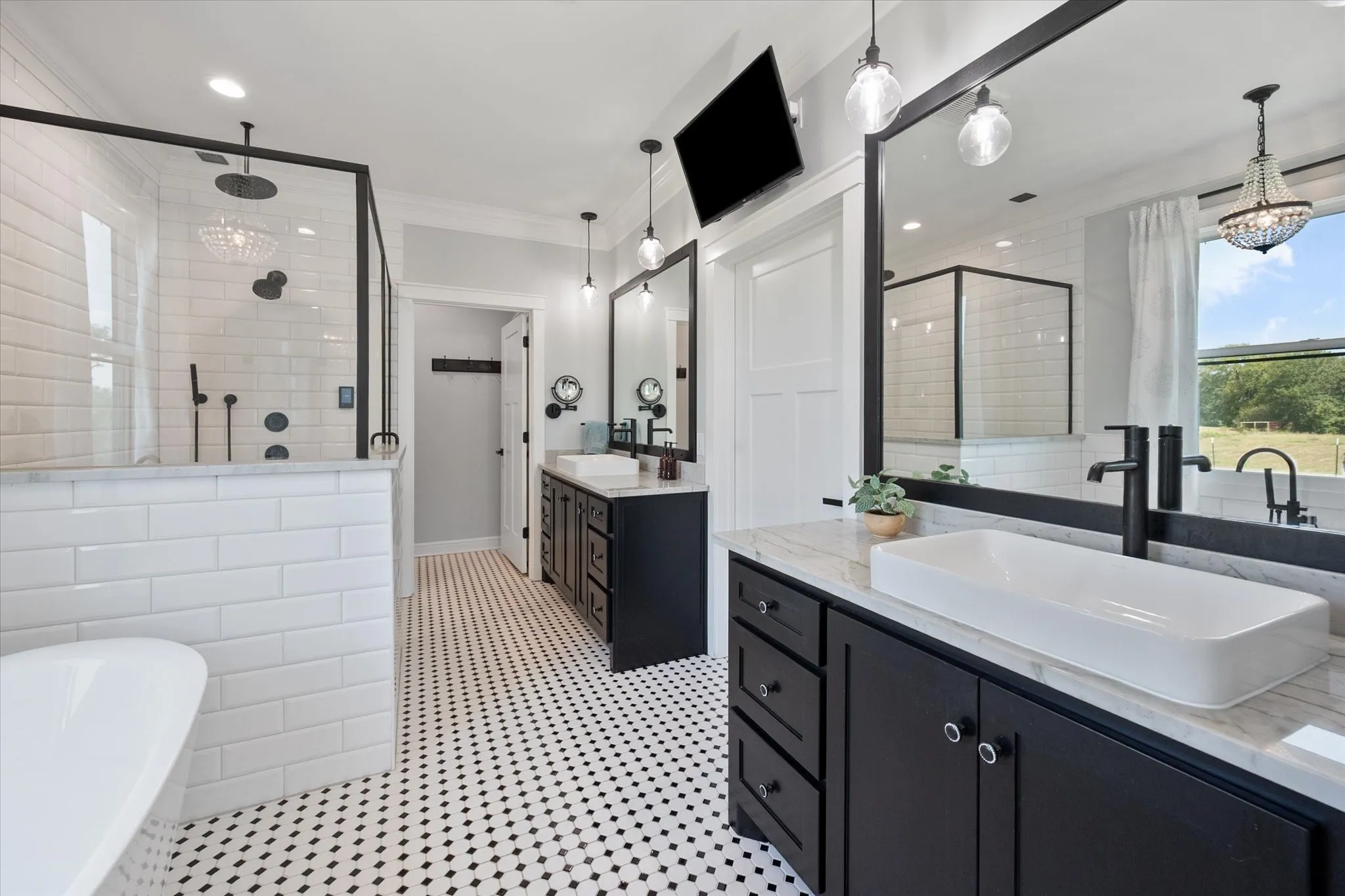 Gorgeous details throughout, including the double vanities