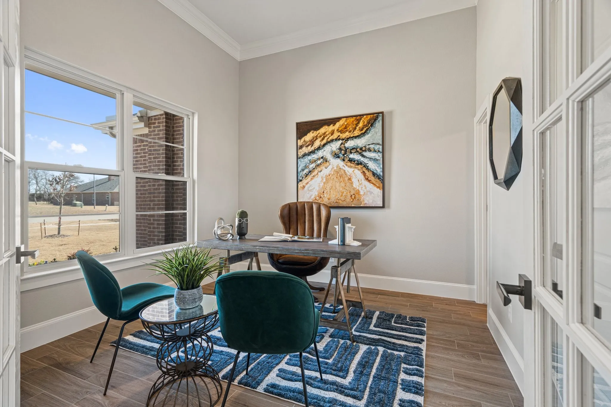 Study off the foyer with a full size closet for storage.