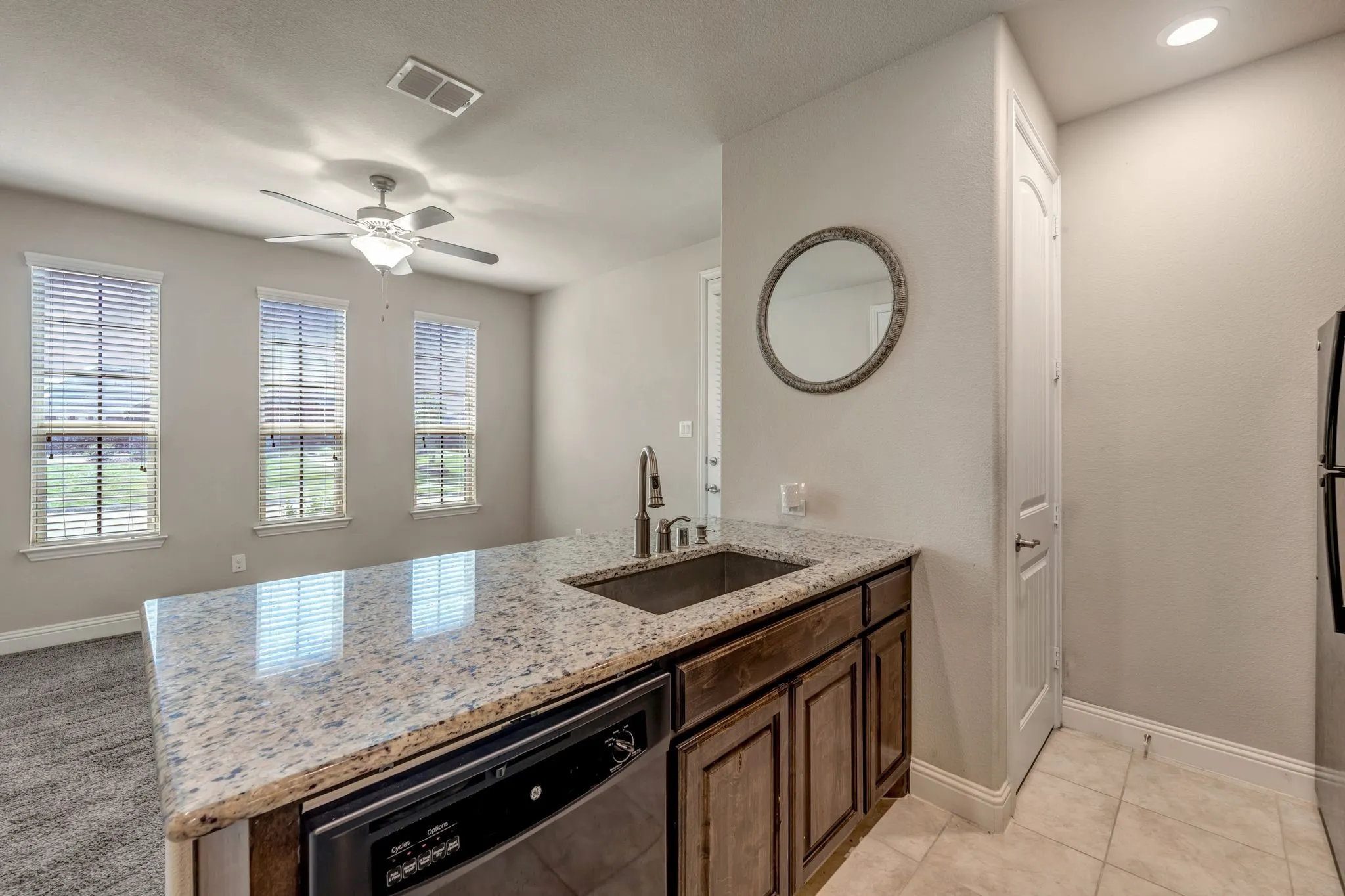 On the private apartment kitchen - Closet-pantry shelves can be removed to add stackable washer-dryer. Connections already in place!