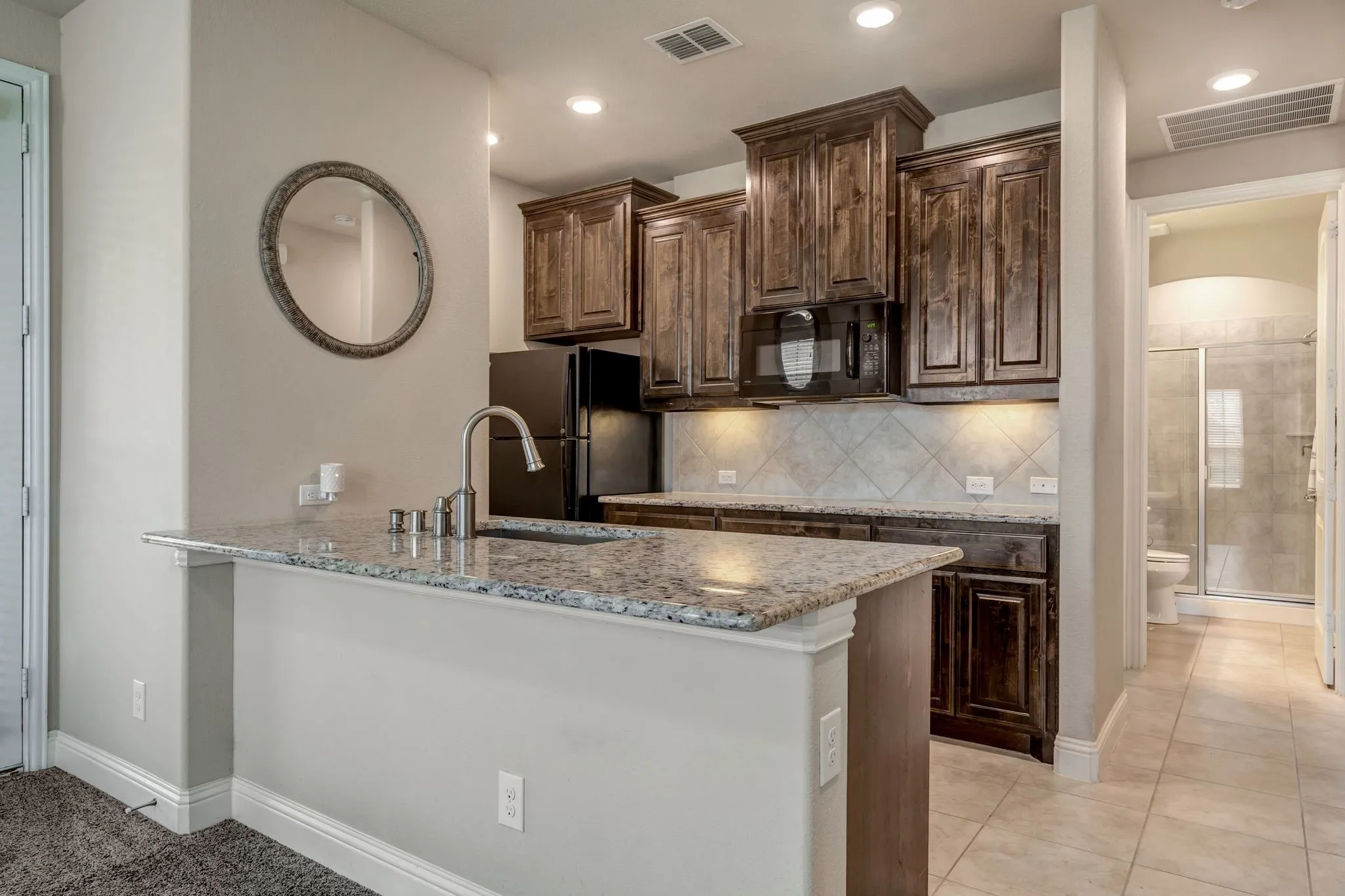 Private apartment kitchen.
