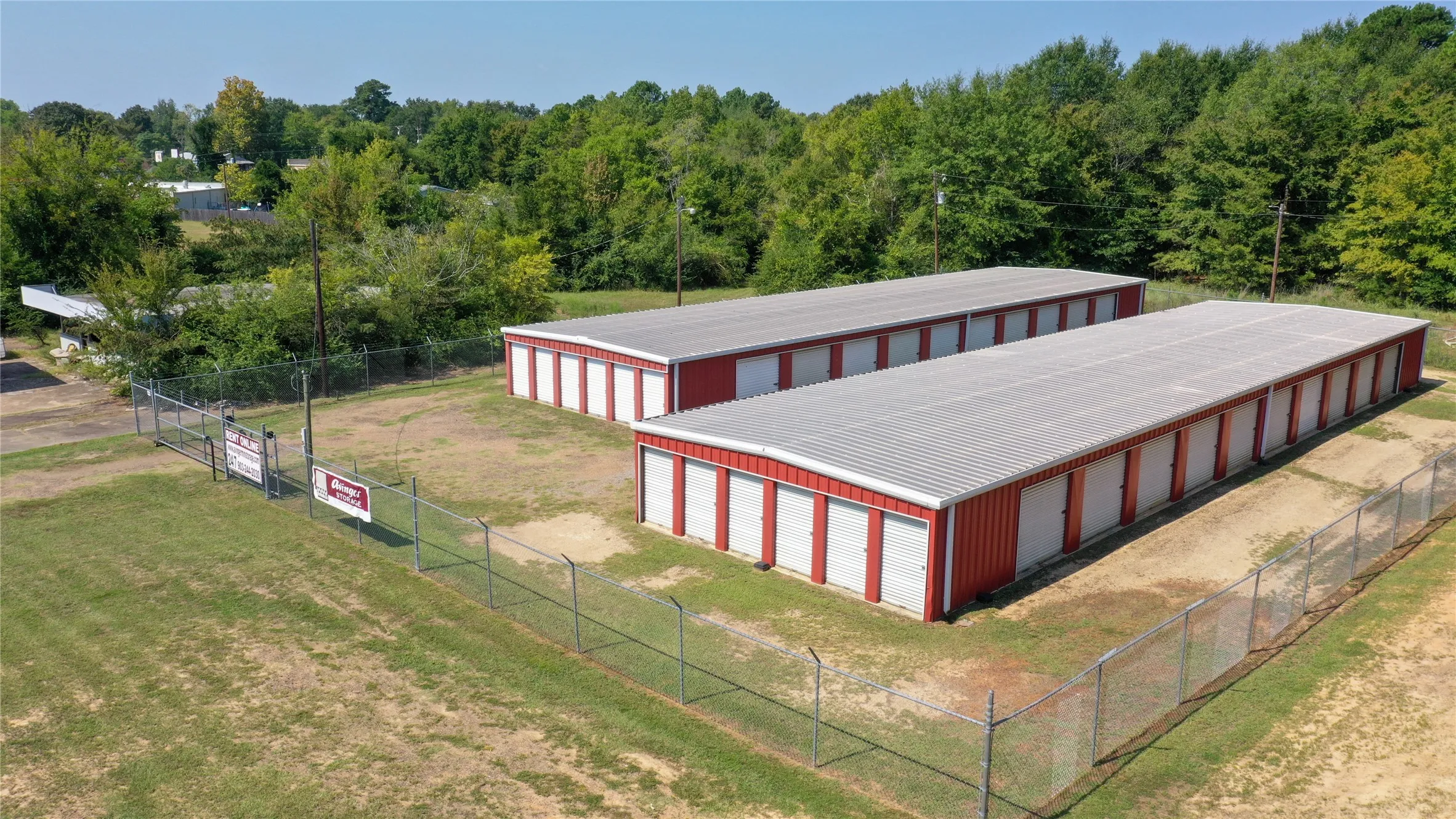 Drone / aerial view of a heavily wooded area