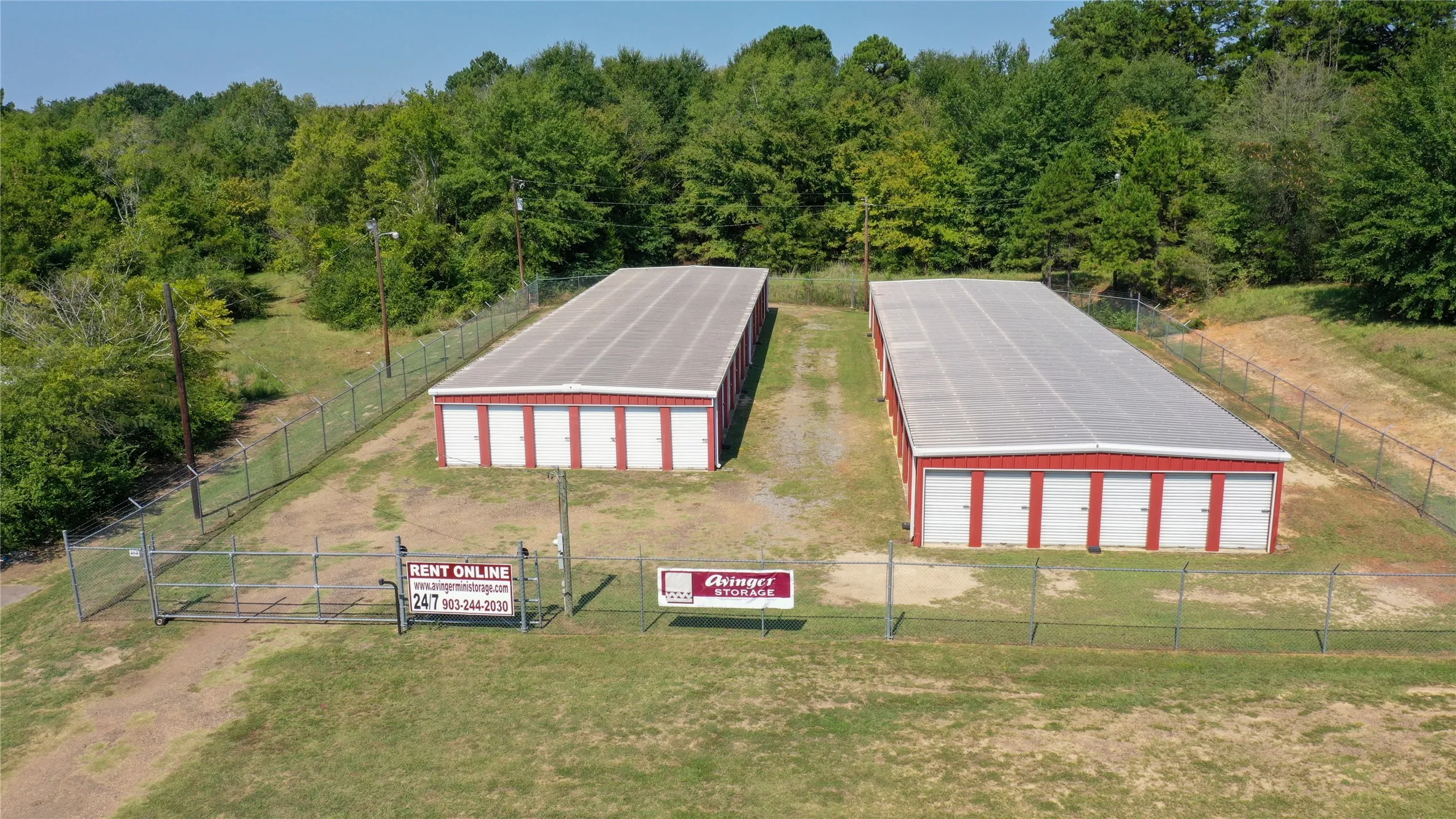 Bird's eye view of a heavily wooded area