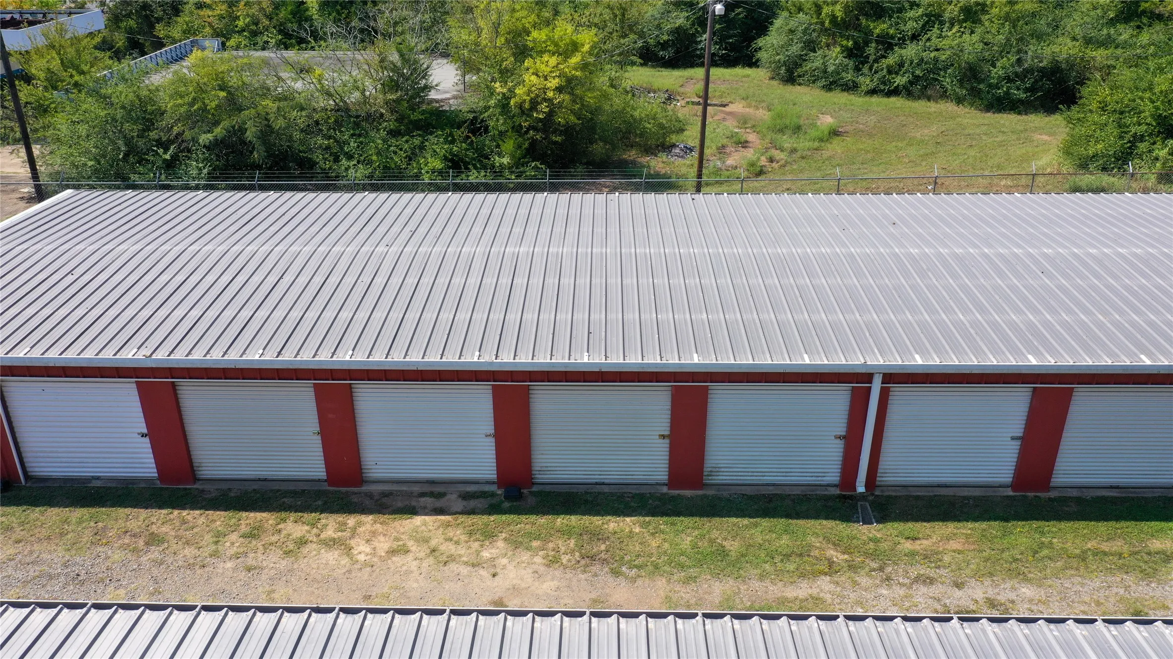 Exterior view of a metal roof