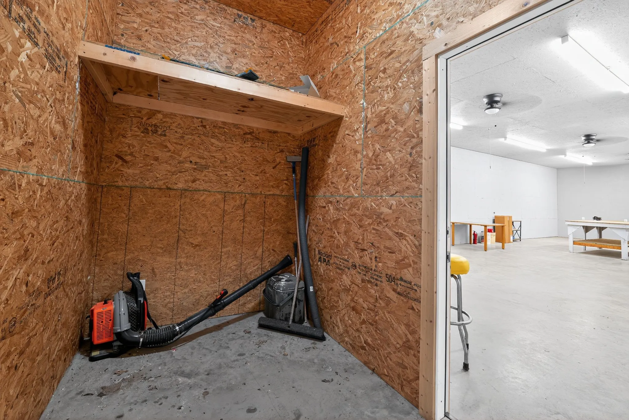 Detailed view of unfinished concrete floors