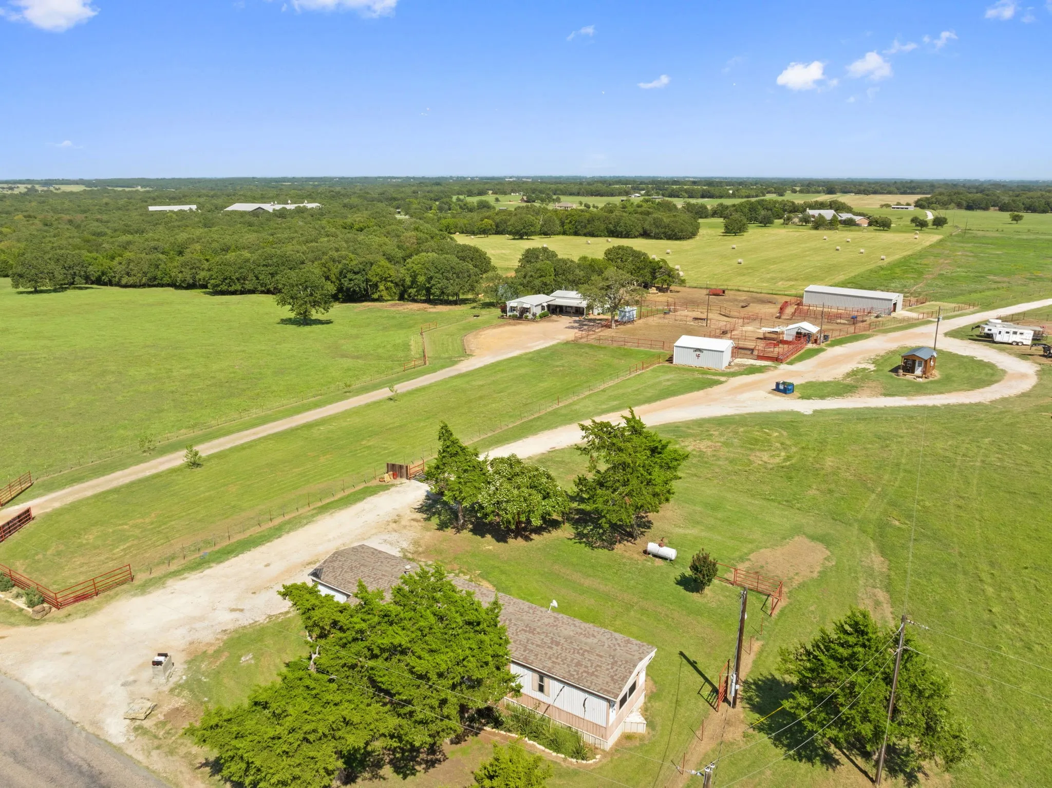 View of rural area with a pastoral area
