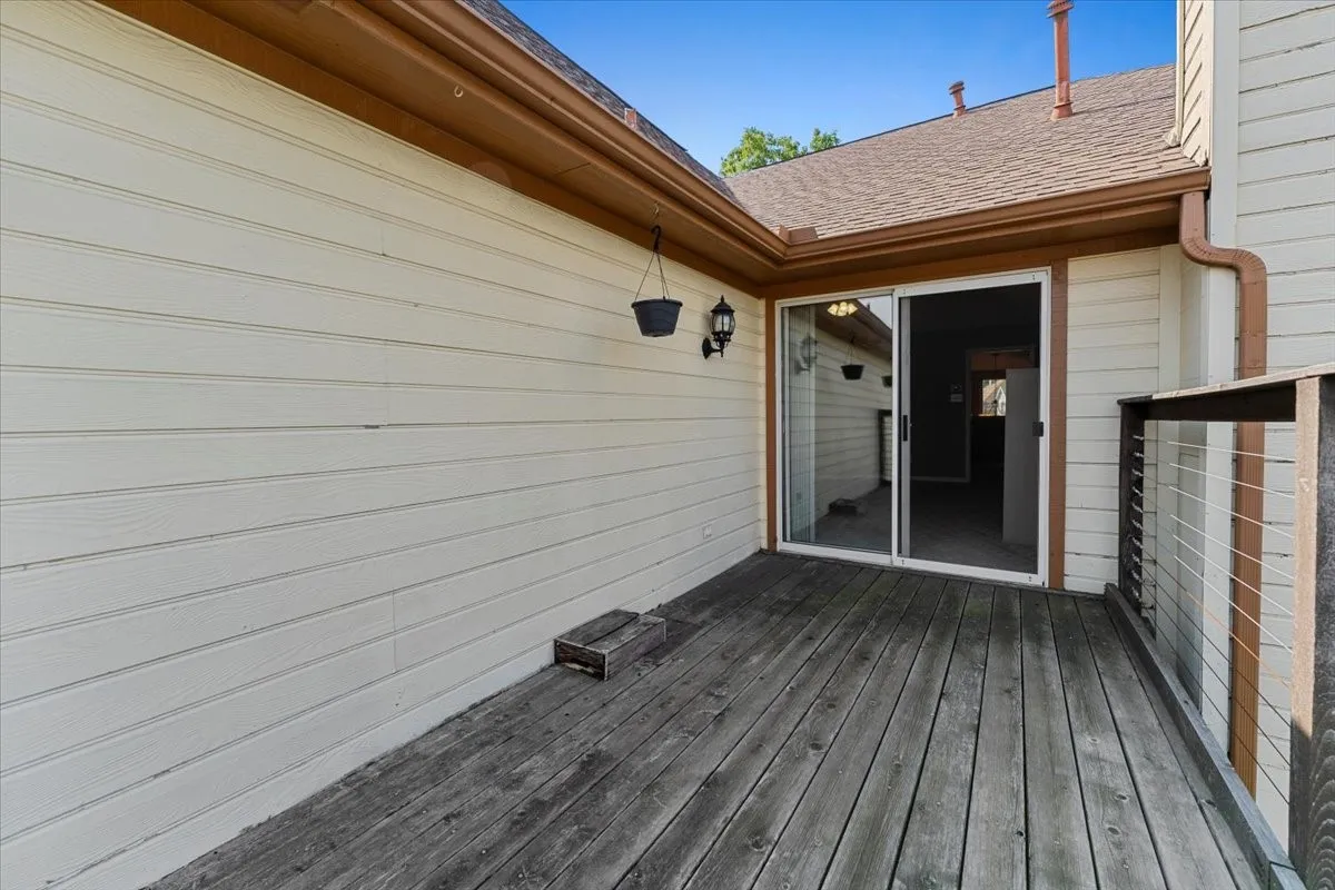 View of wooden deck