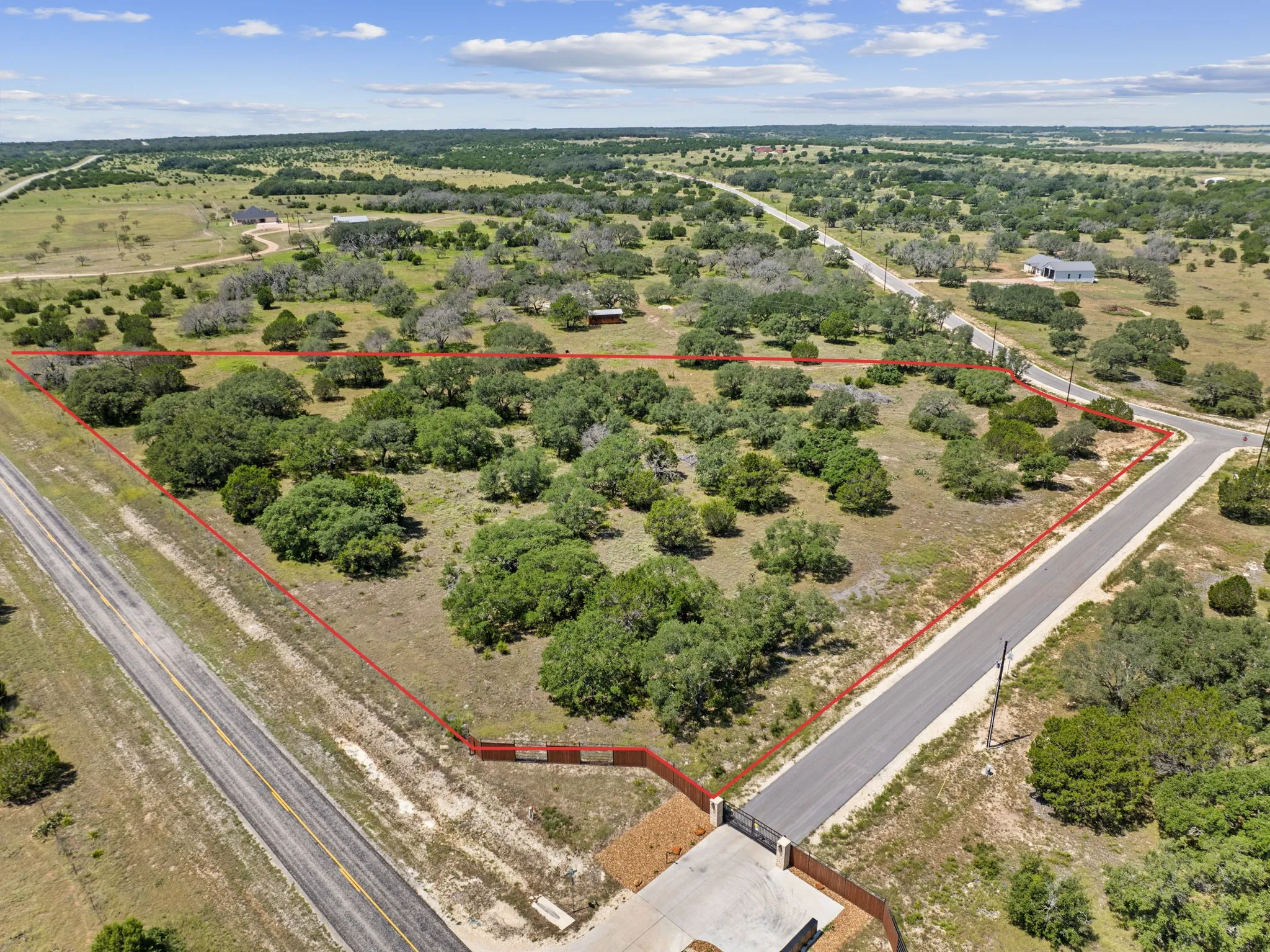 View of property location with property boundaries highlighted