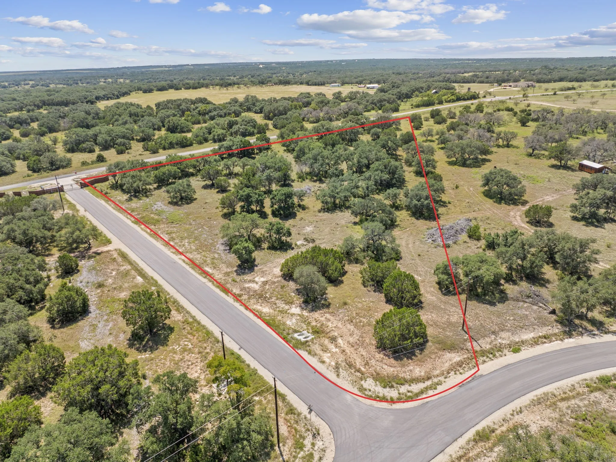 View of rural area with property parcel outlined