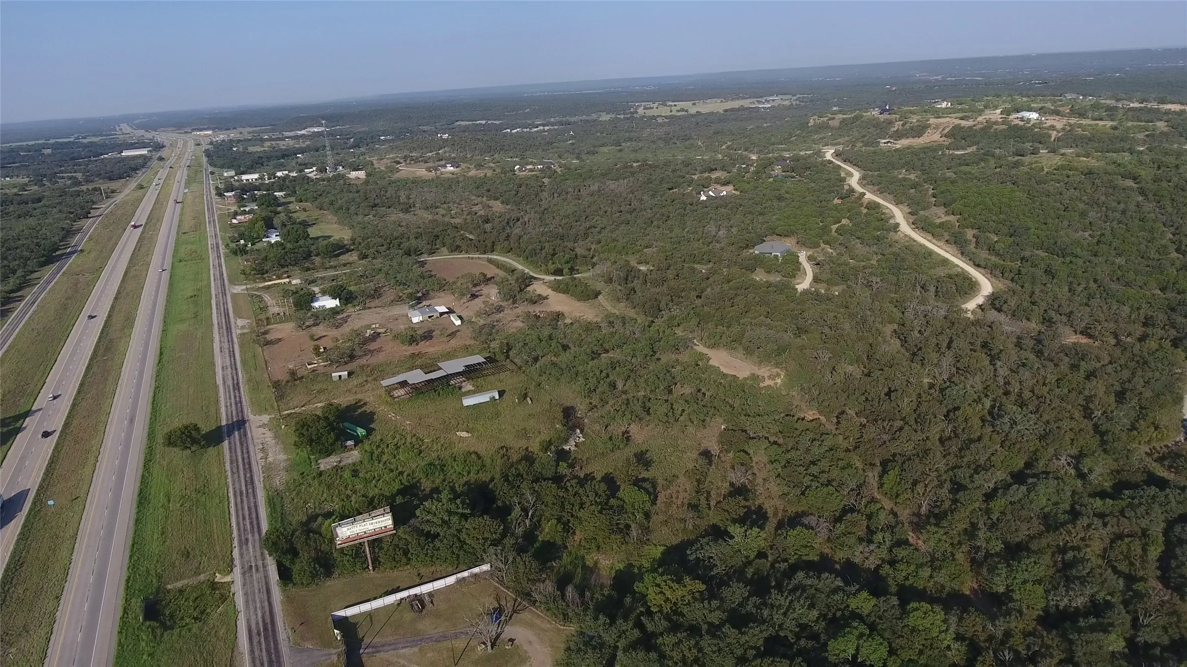Aerial view of property's location