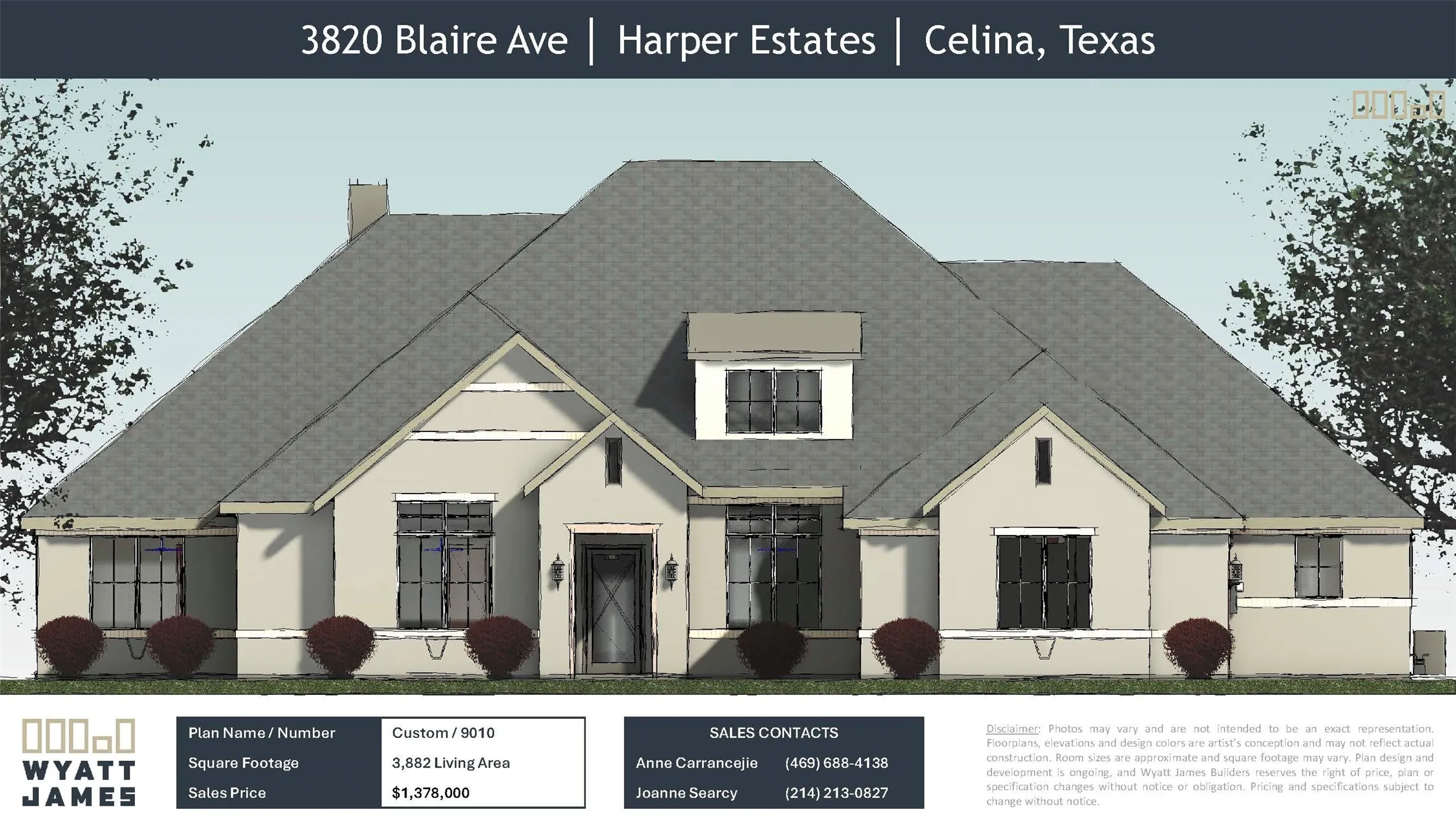 Single Family Residence For Sale in Collin County , 3820 Blaire Avenue, Celina, Texas 75009, 4 Bedroom, 5 Bathroom, 3 Garage spaces, 3,882 Sqft, built in 2025, New Construction - Incomplete, mls#21063687, Real Estate Agent in Celina, Homes For Sale in Collin county, Homes For Sale in Celina, Realtor in Celina Texas, Real Estate Brokerage Independent Realty Texas, Luminita Cordes Realtor