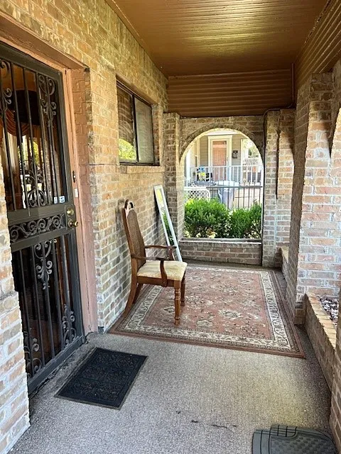View of covered porch