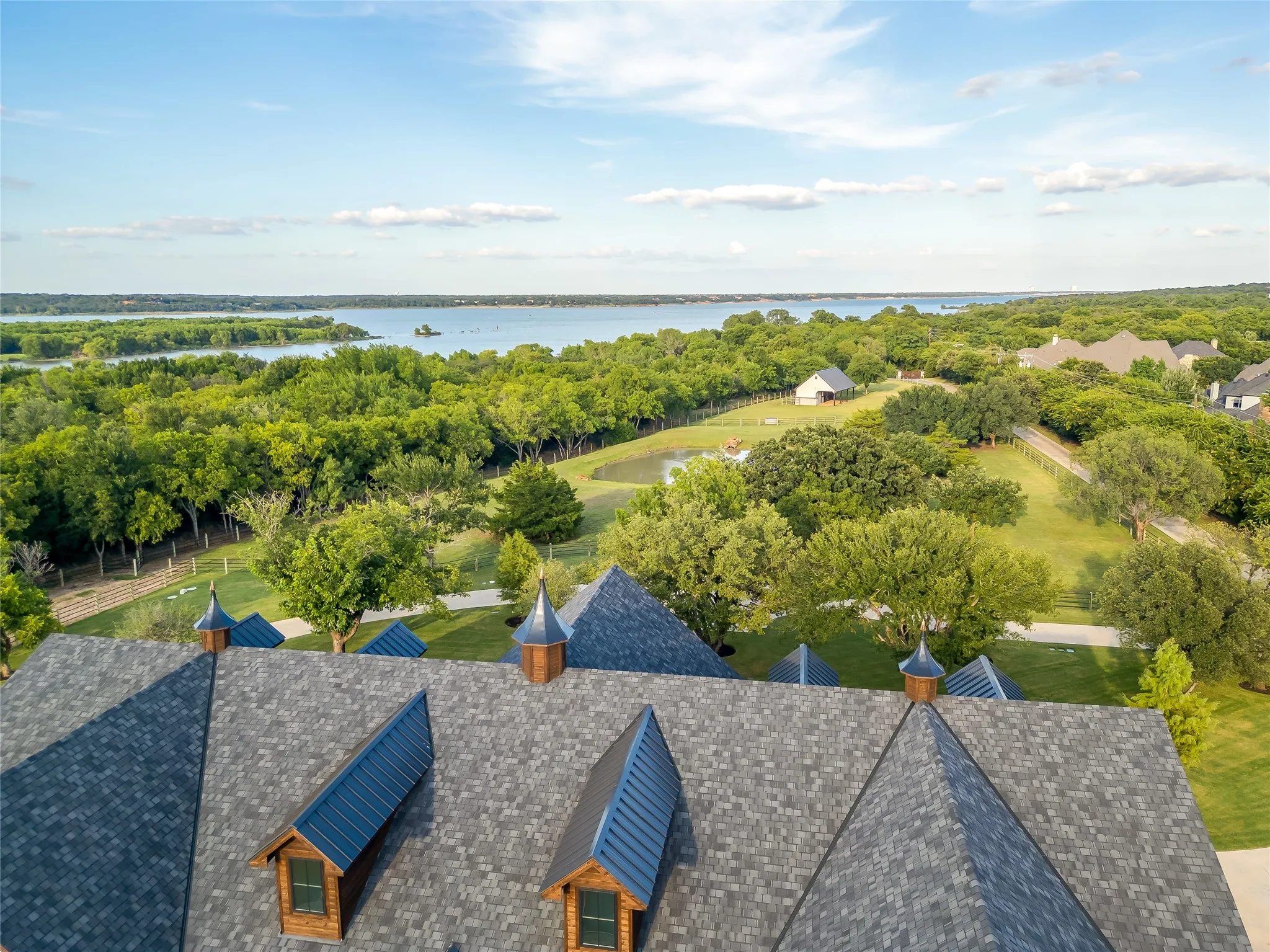 Elevated drone shot revealing how nature, privacy, and luxury come together at TK Trails.