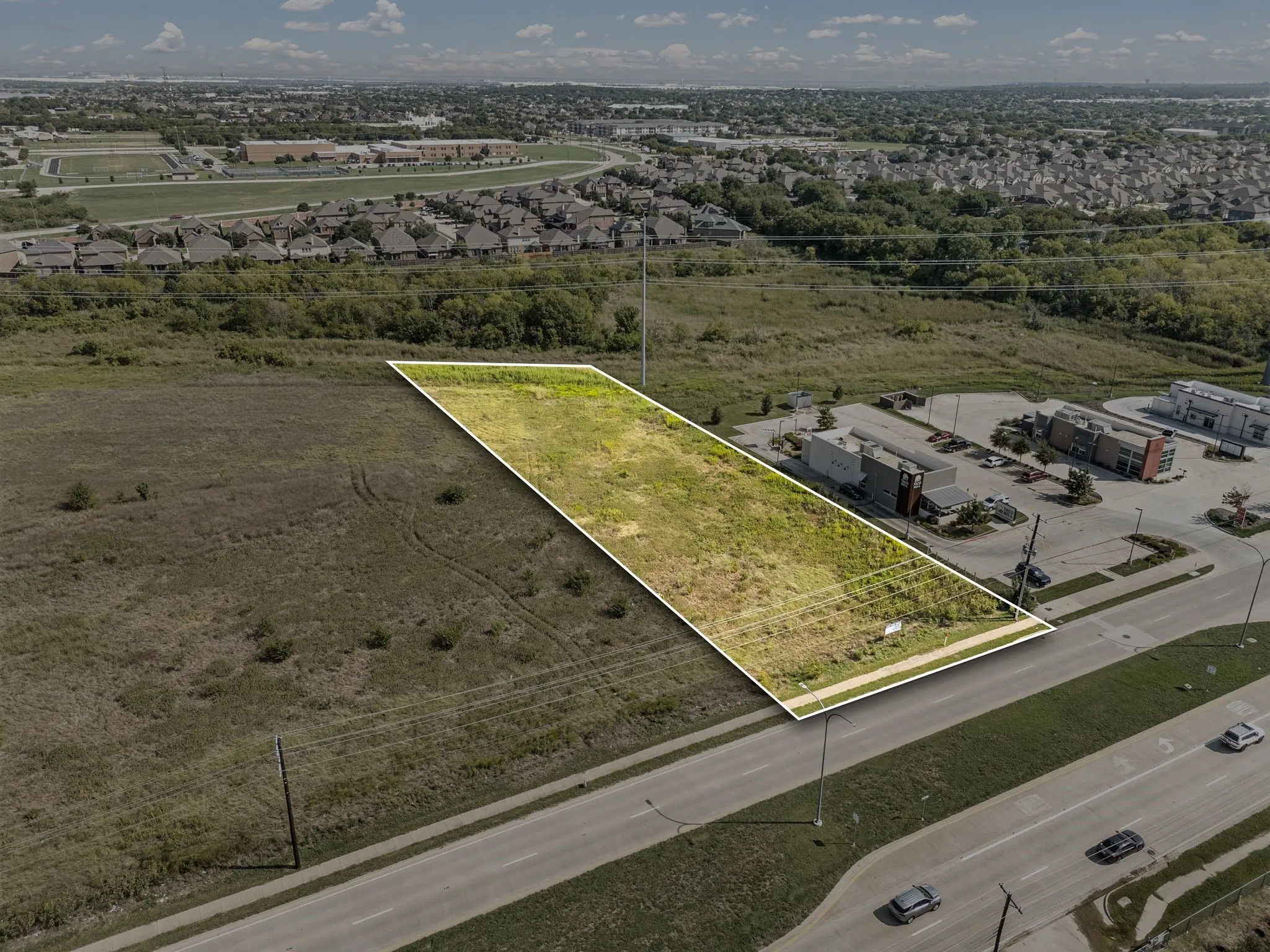 View of property location with property parcel outlined