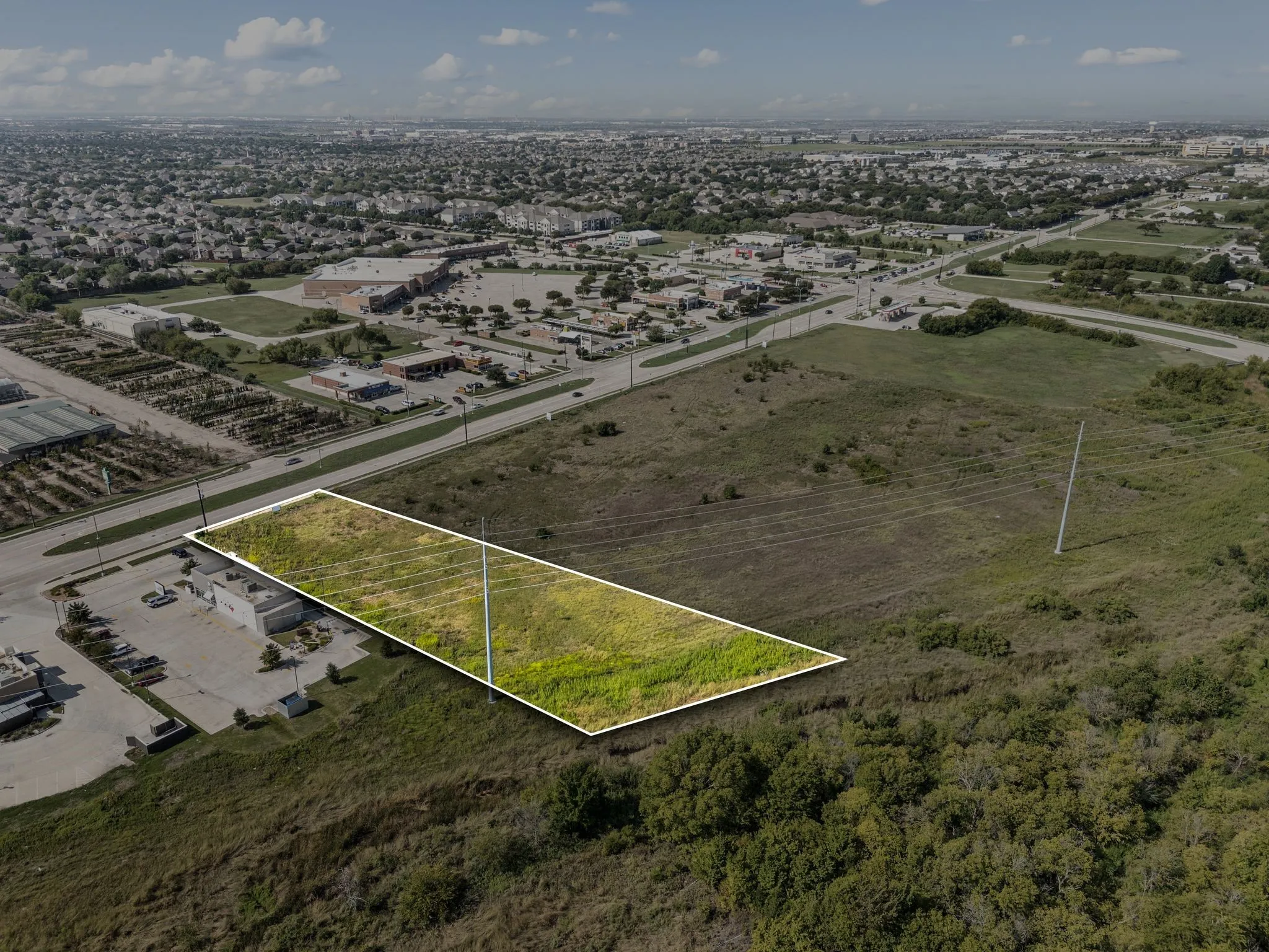 Aerial view of property's location featuring property boundaries highlighted