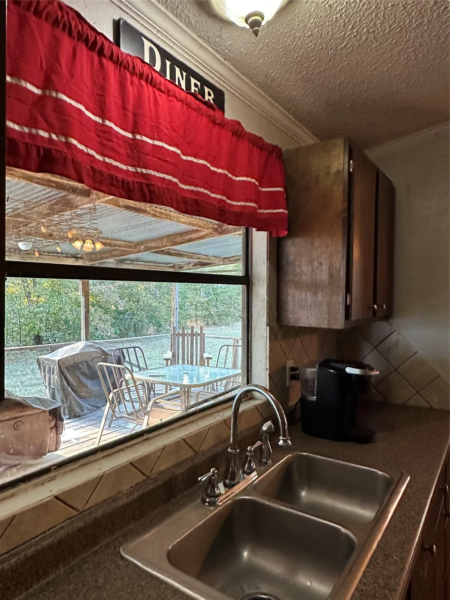Kitchen view of back porch