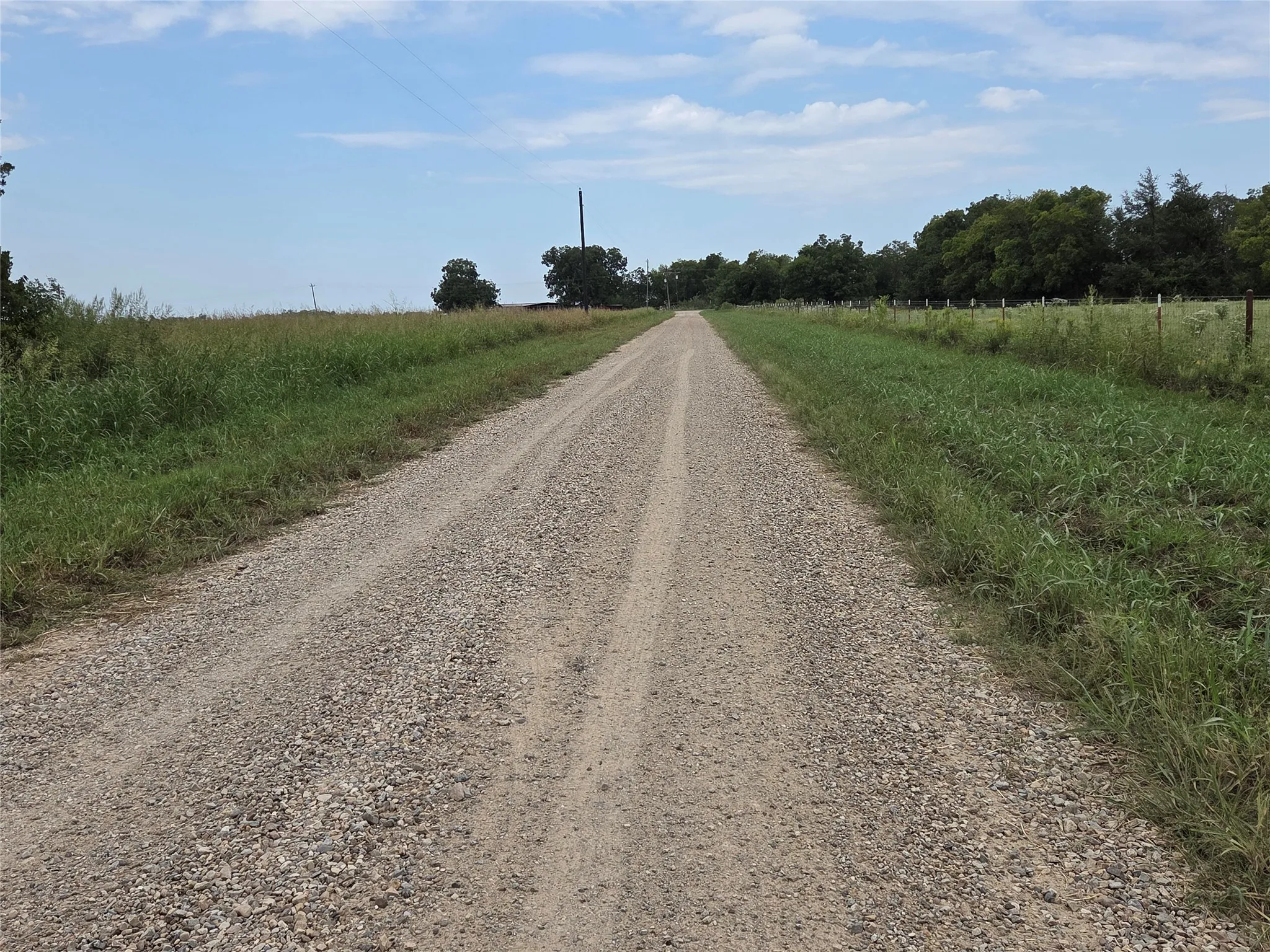 Roadway looking North.
