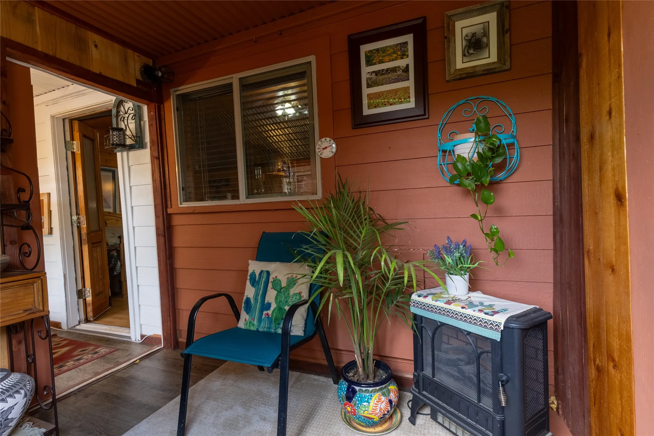 What a cozy spot for cool nights or mornings!