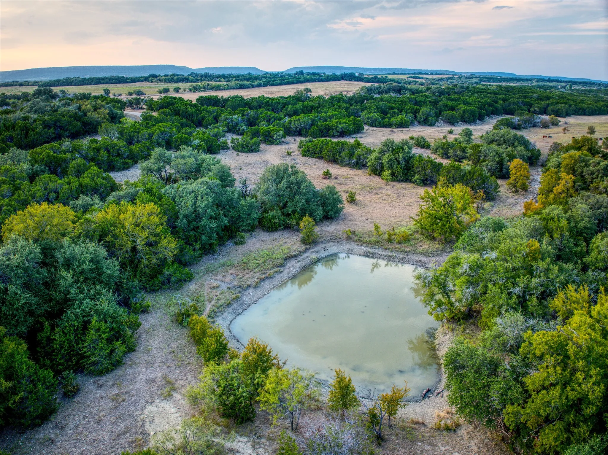 Bird's eye view of a large body of water