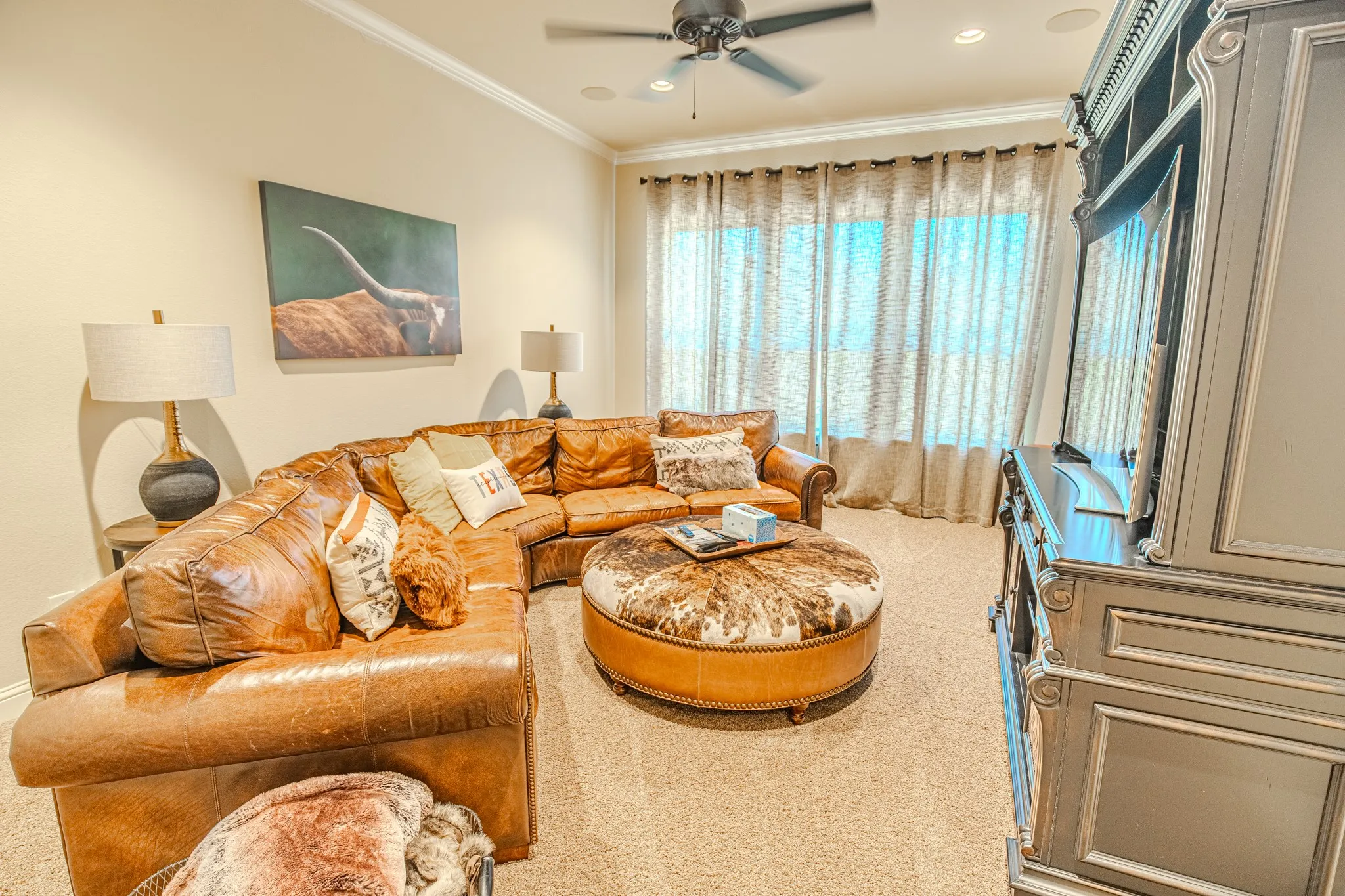 Upstairs living area