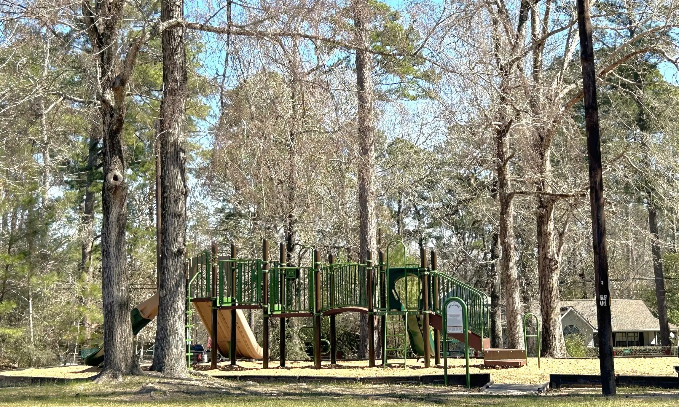 Modern playground structures