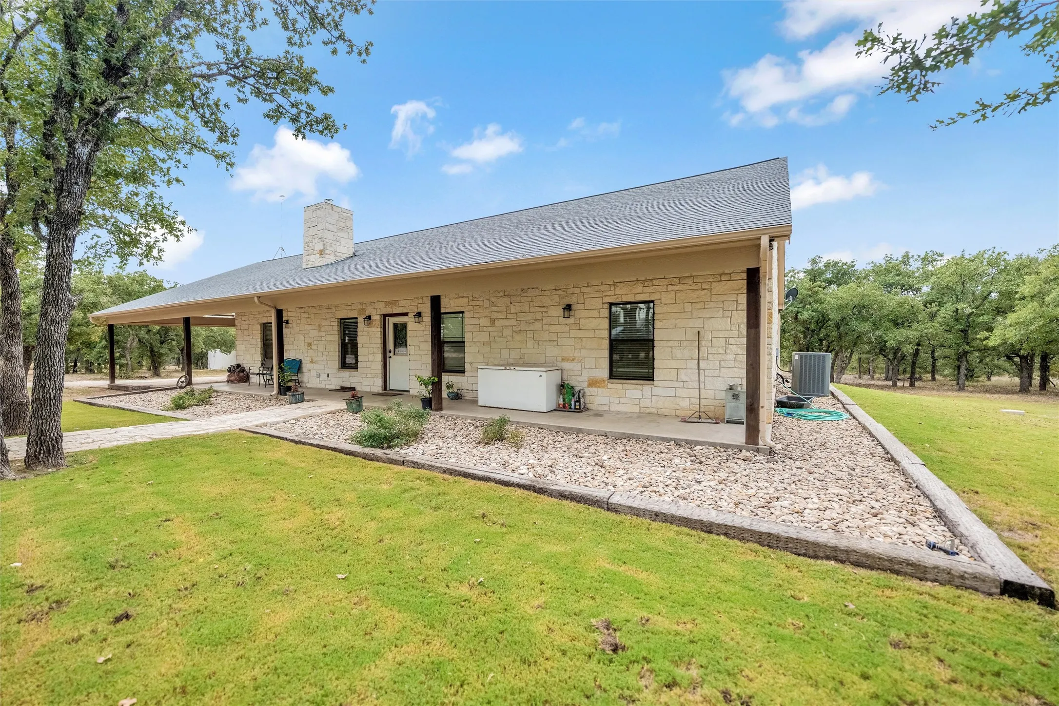 Exterior facing carport