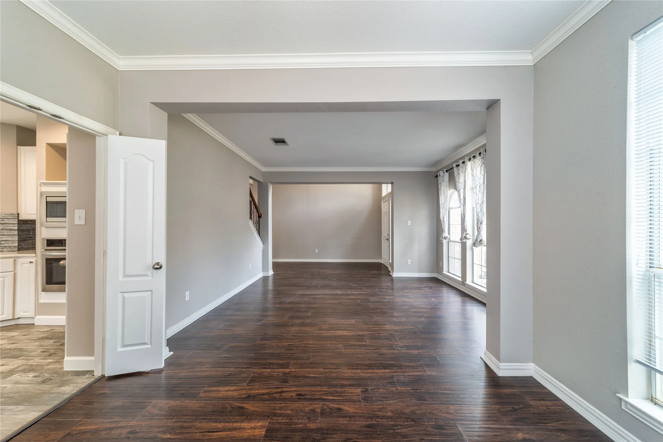 View from the dining room looking towards the front entry