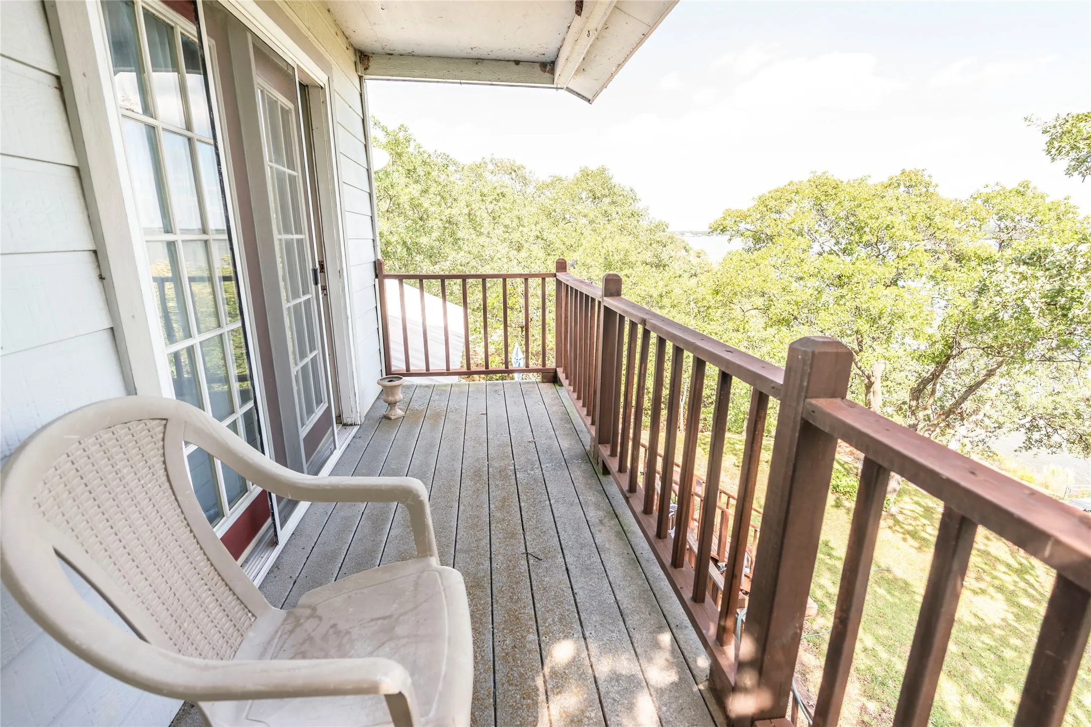 View of wooden deck