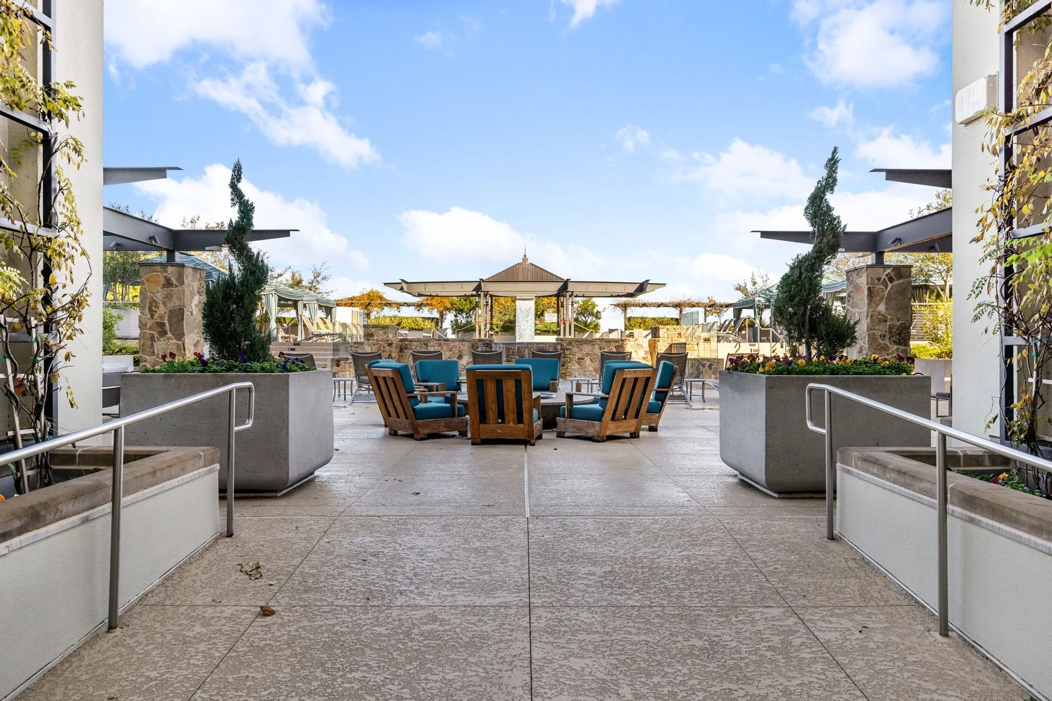 View of patio featuring an outdoor living space