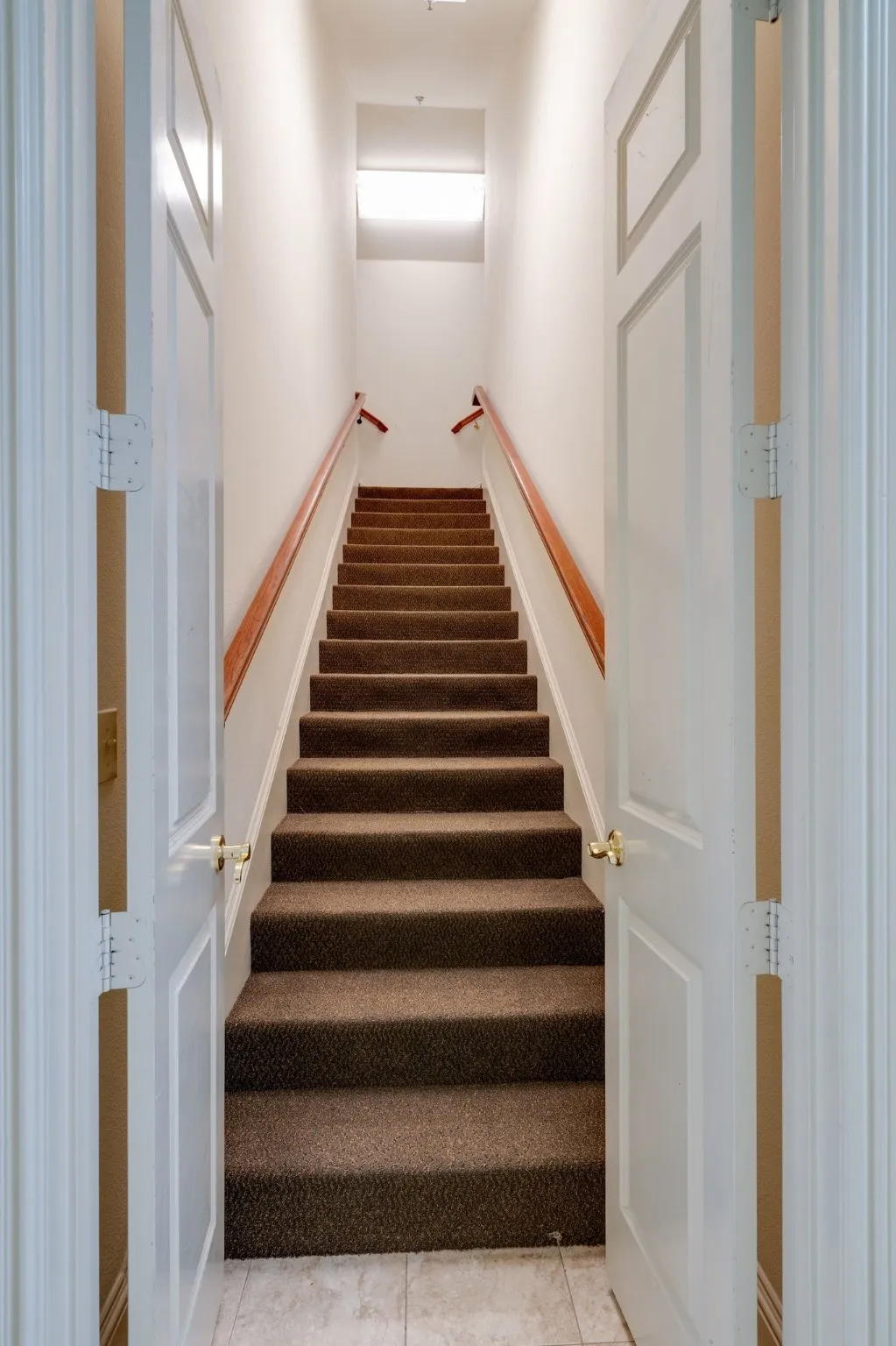 Stairs to 1800 square foot attic space.