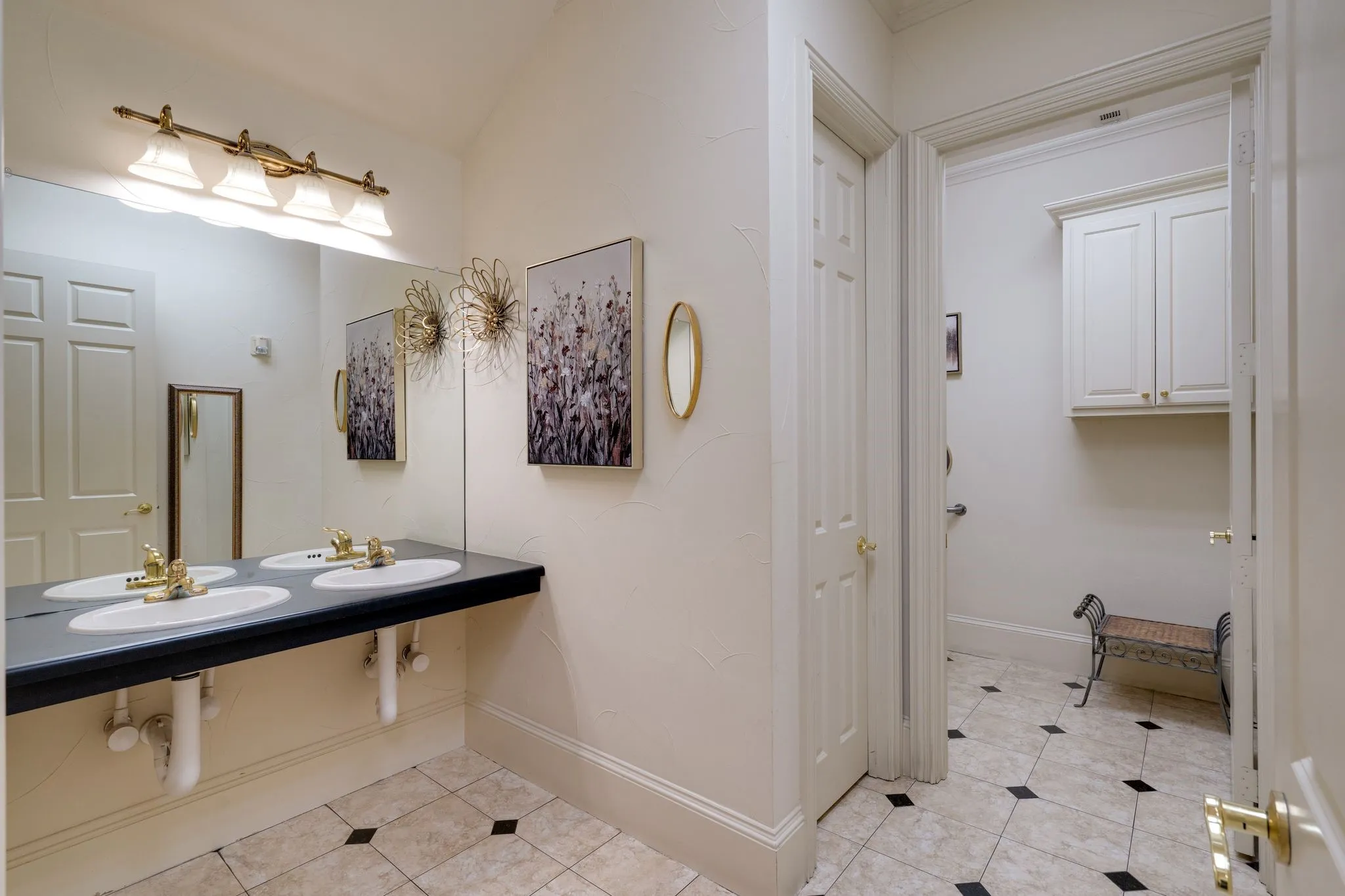 One of Two, two stall bathrooms.