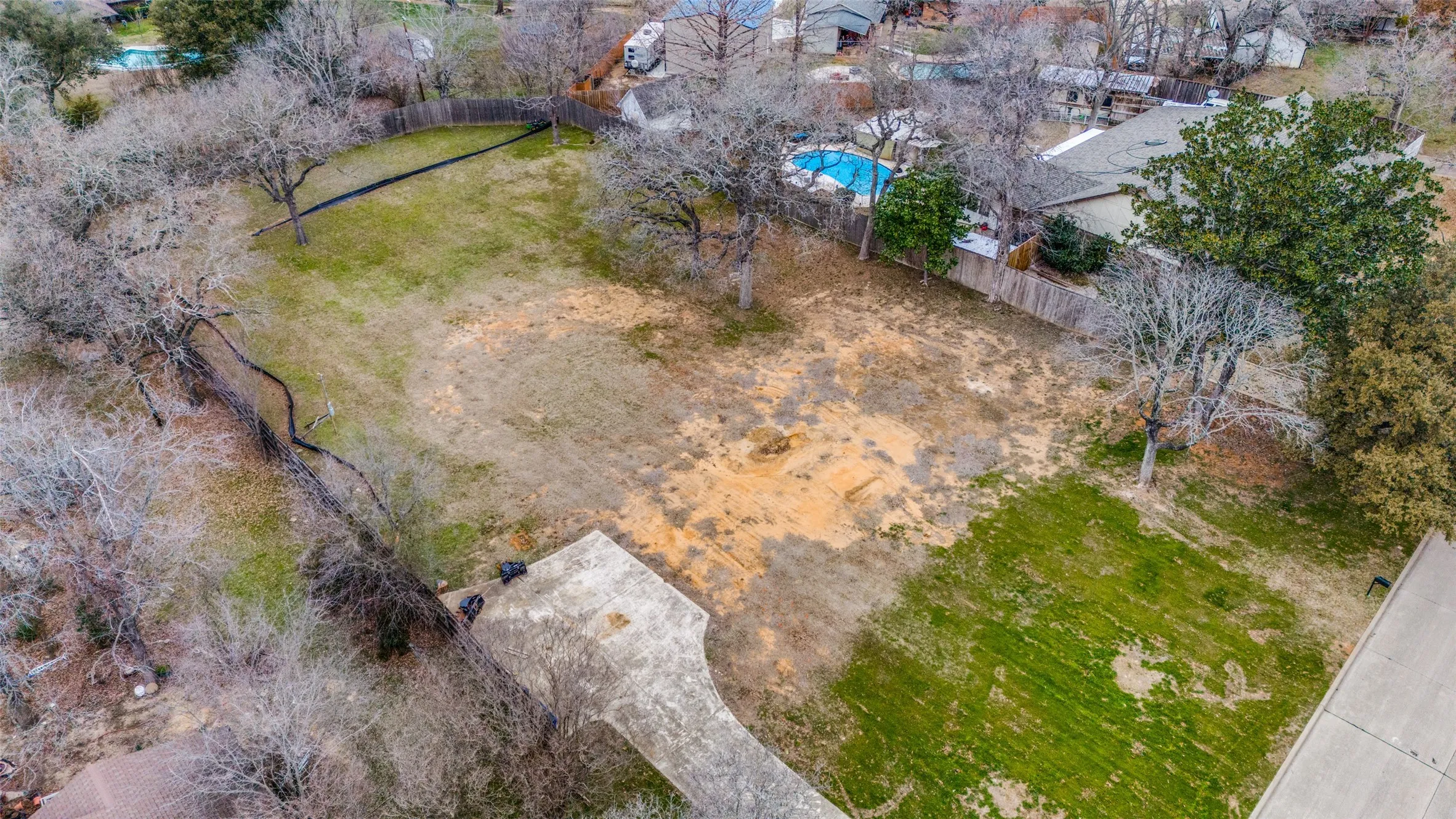 Drone / aerial view from Oak Top Drive
