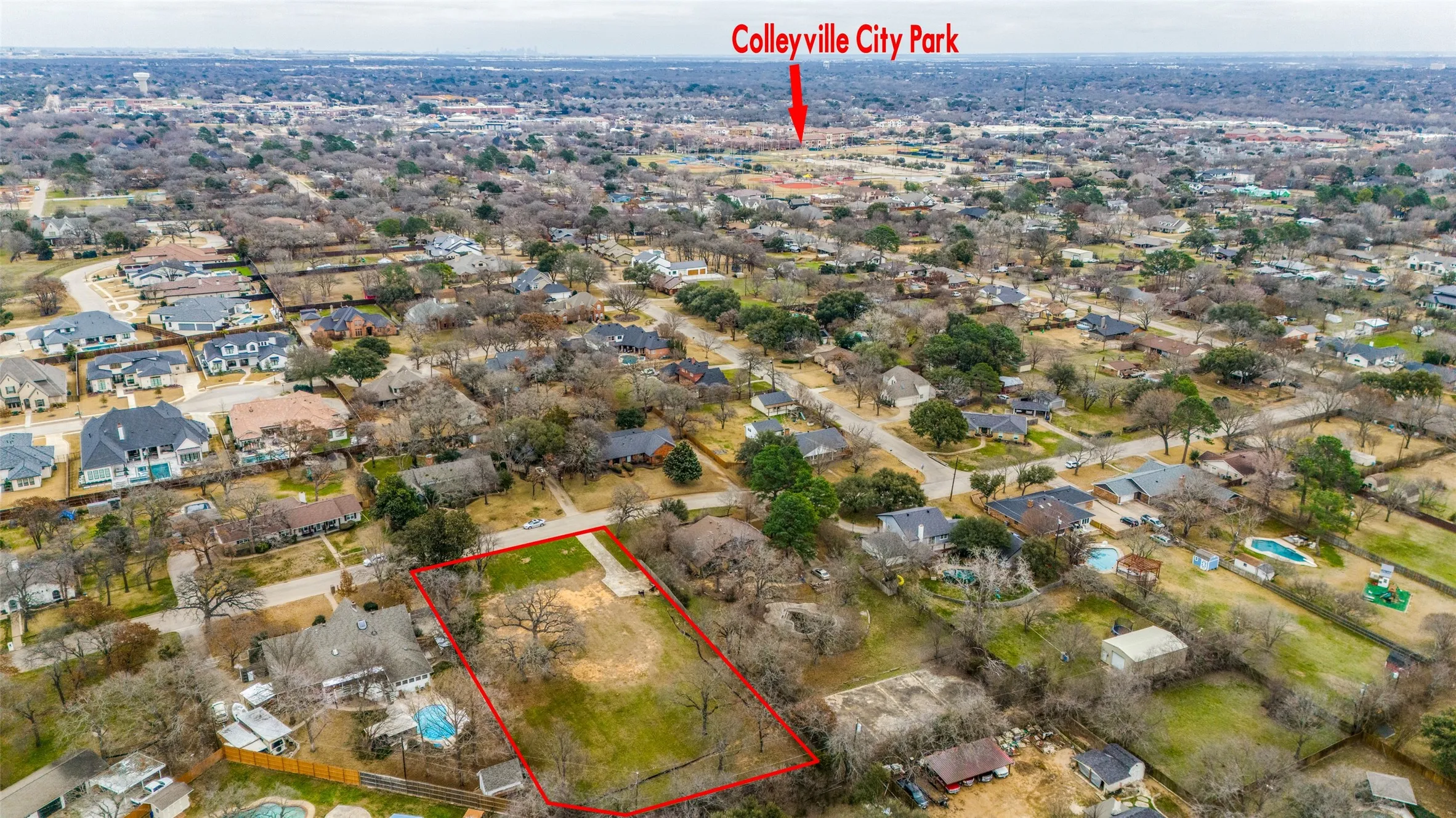 The Colleyville City Park, Ball Fields, Tennis Courts, Pickle Ball Courts, and Library are half a mile away.