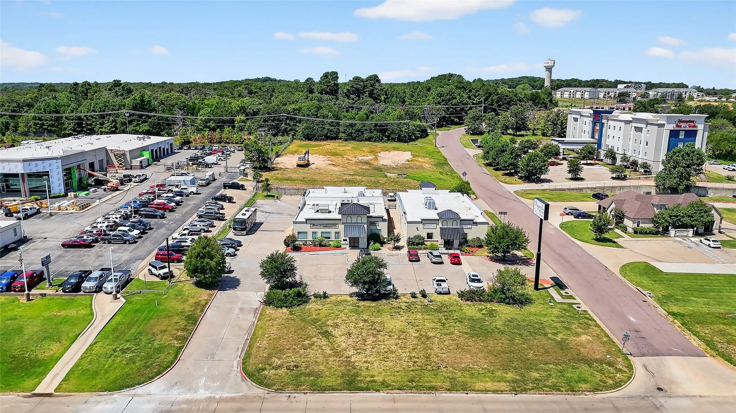 Aerial, front of property