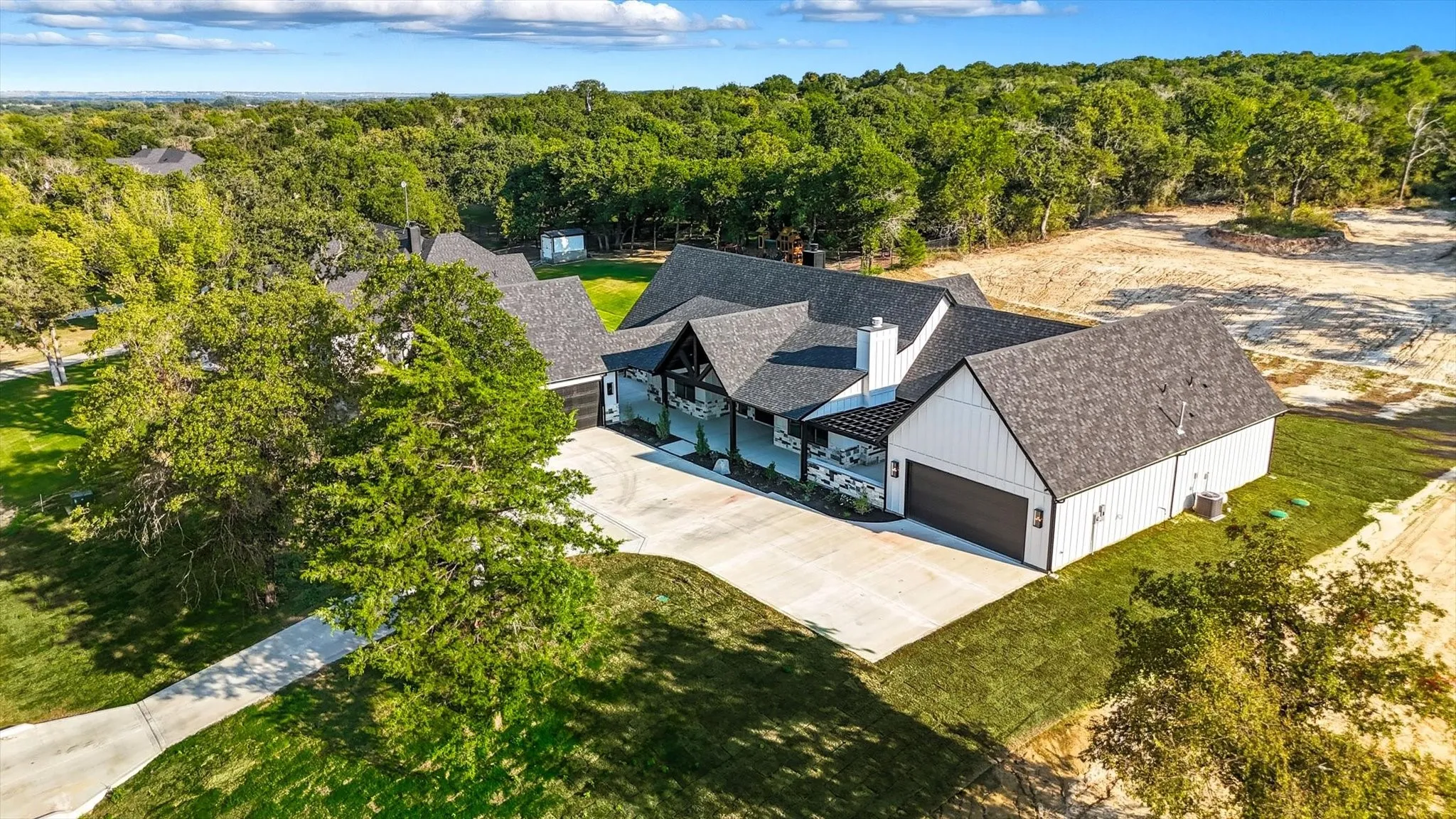 View from above of property