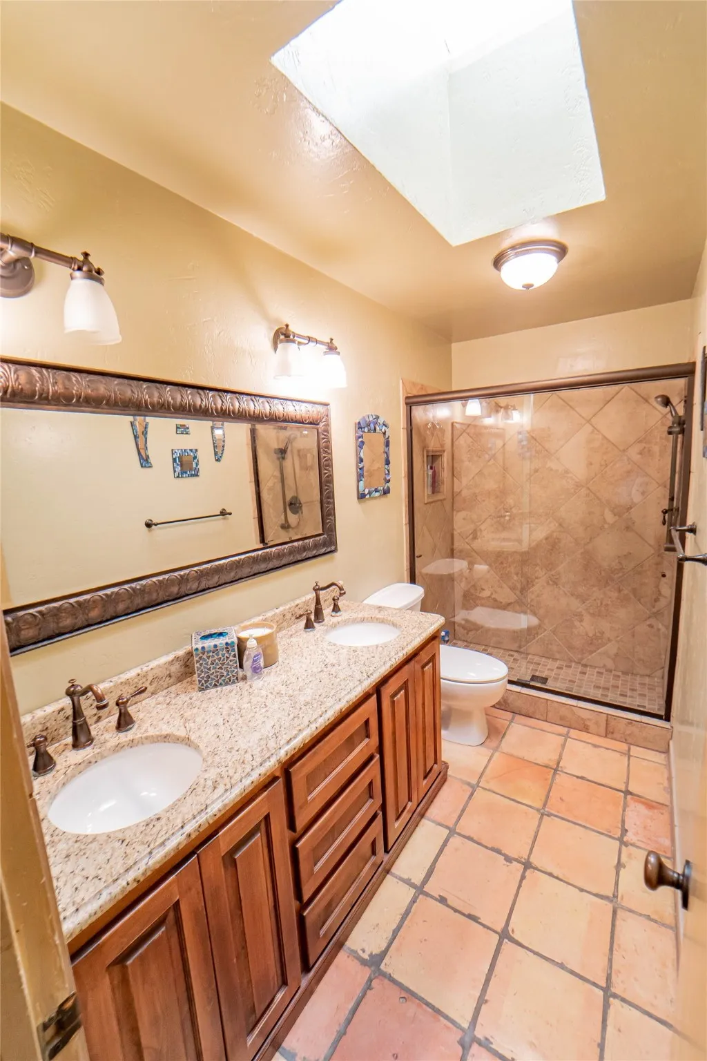 Guest bath#2, large walk-in shower and double vanity.