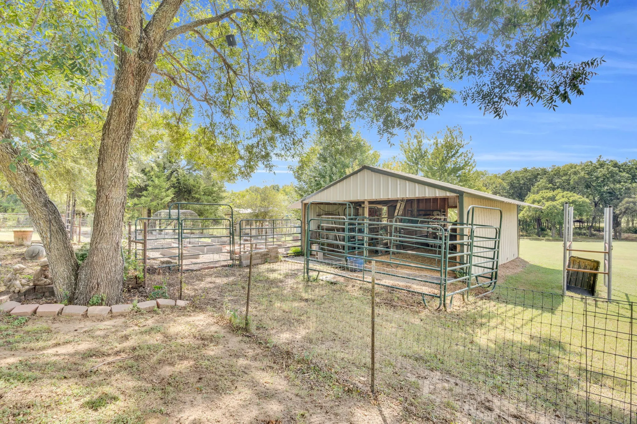 Horse barn with stocks
