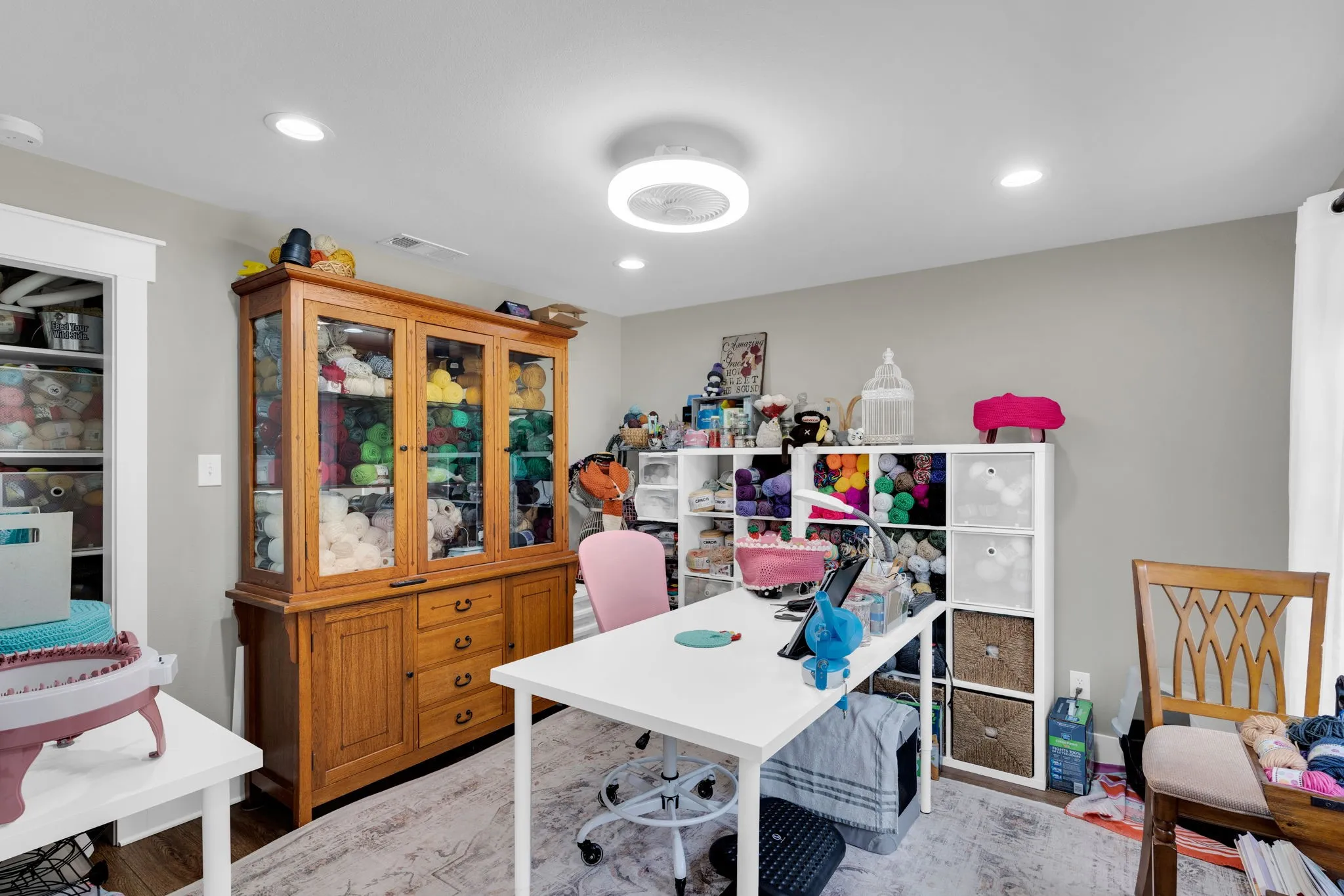 currently used as a yarn room